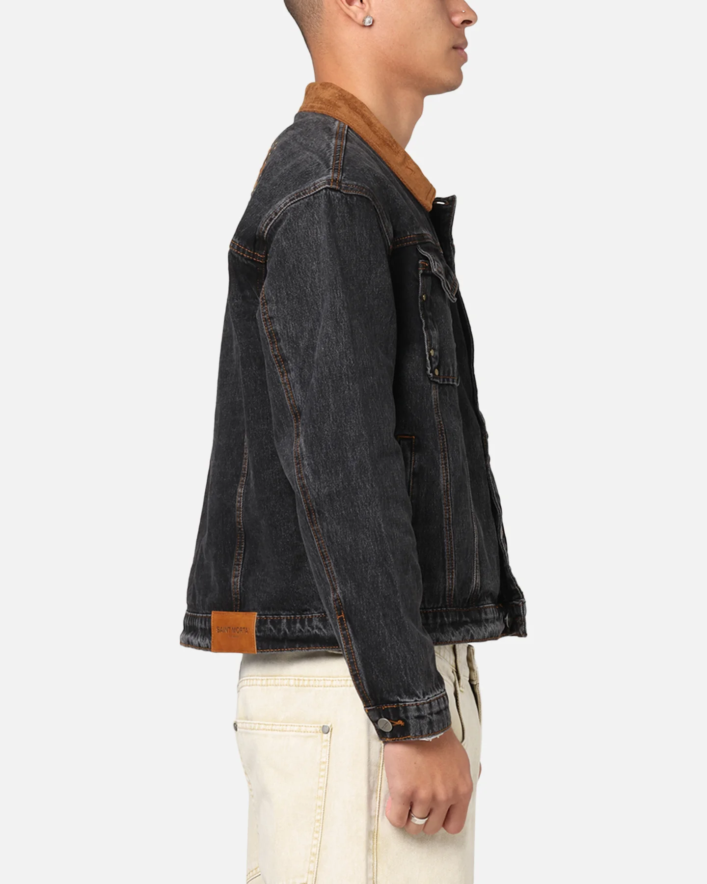 Saint Morta Rodeo Drive Denim Jacket Black Shadow - Image 5