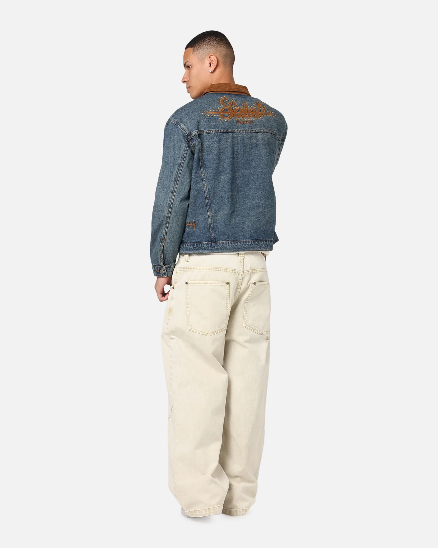 Saint Morta Rodeo Drive Denim Jacket Dirty Blue - Image 3