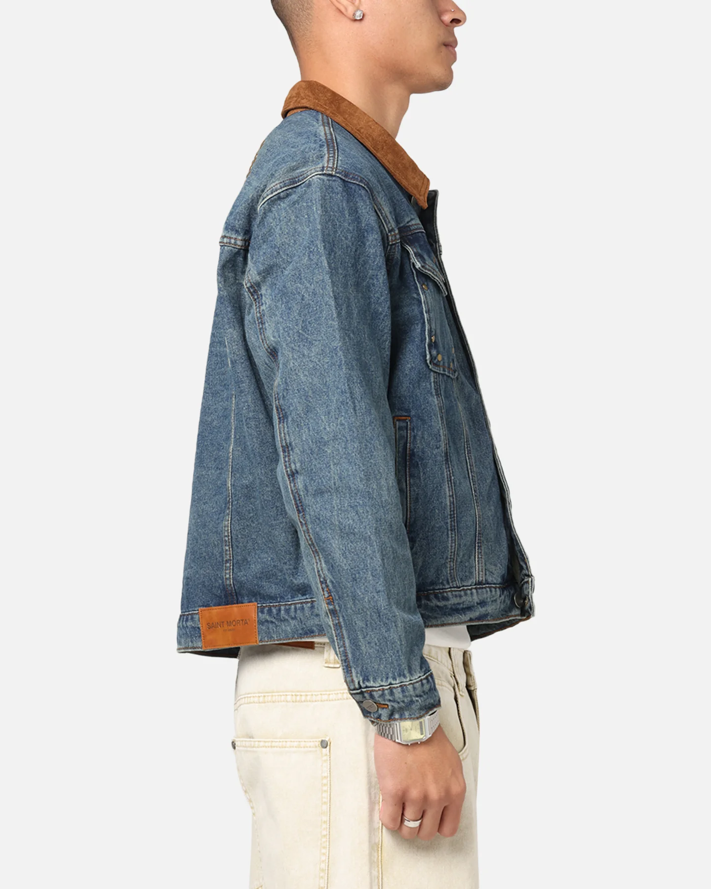 Saint Morta Rodeo Drive Denim Jacket Dirty Blue - Image 5
