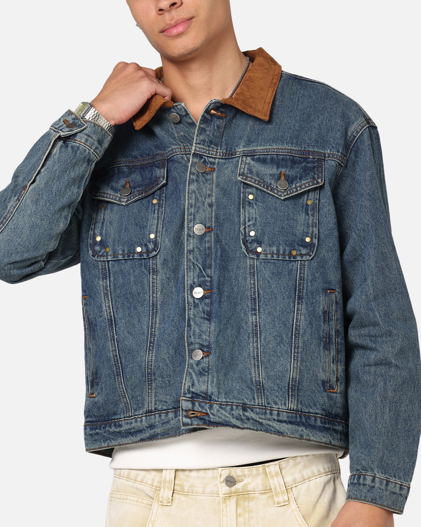 Saint Morta Rodeo Drive Denim Jacket Dirty Blue - Image 8