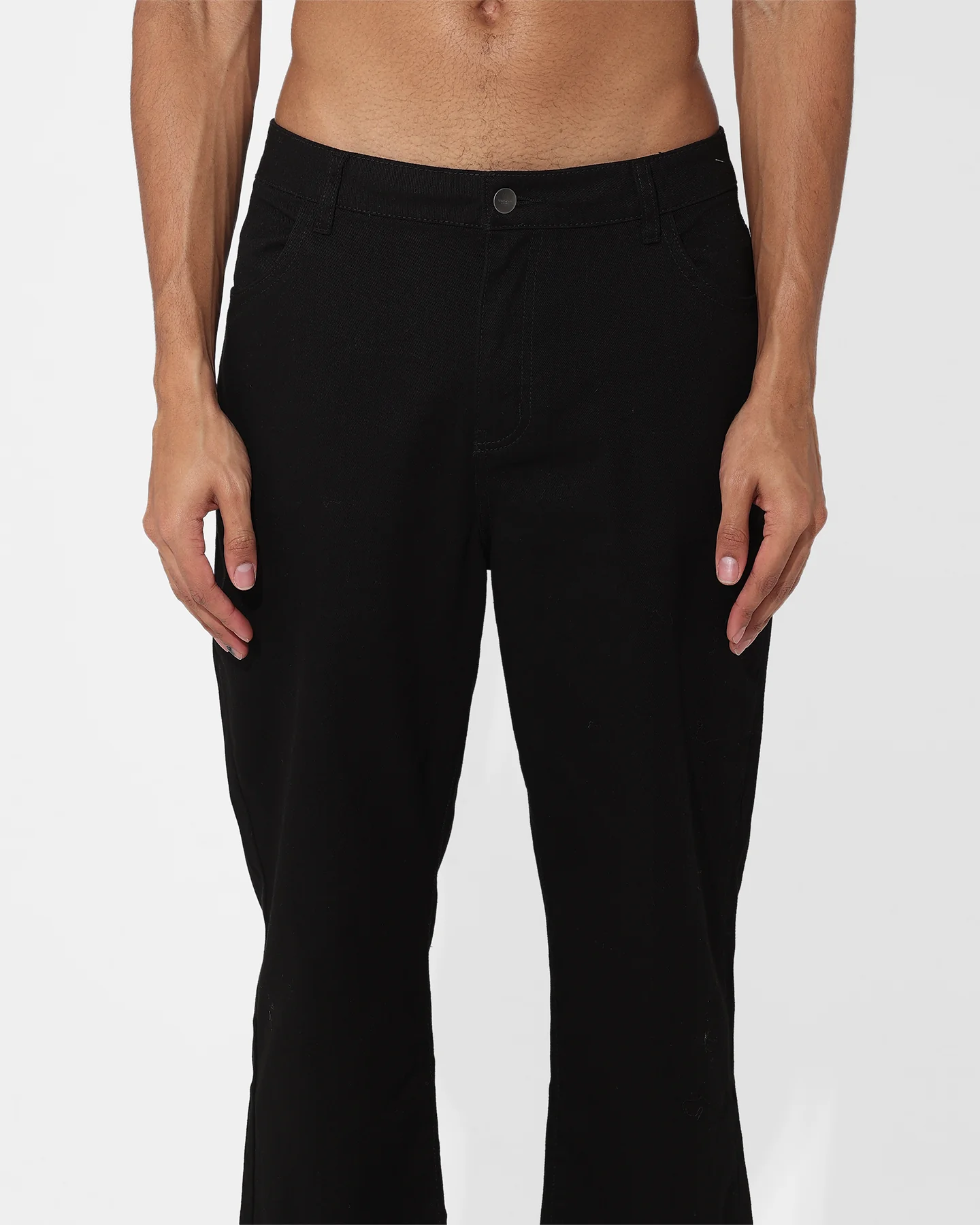 Saint Morta Rolled Hem Jeans Black - Image 7