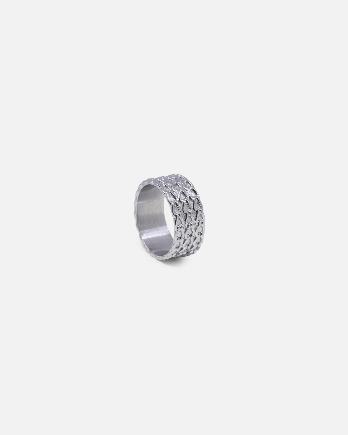 Saint Morta Rope Chain Ring White Gold - Image 3