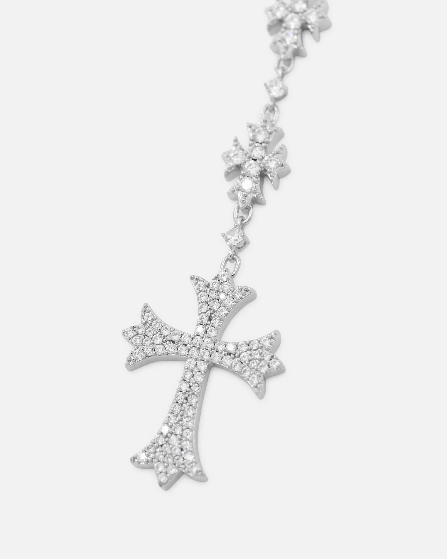 Saint Morta Rosary Cross Chain White Gold - Image 3