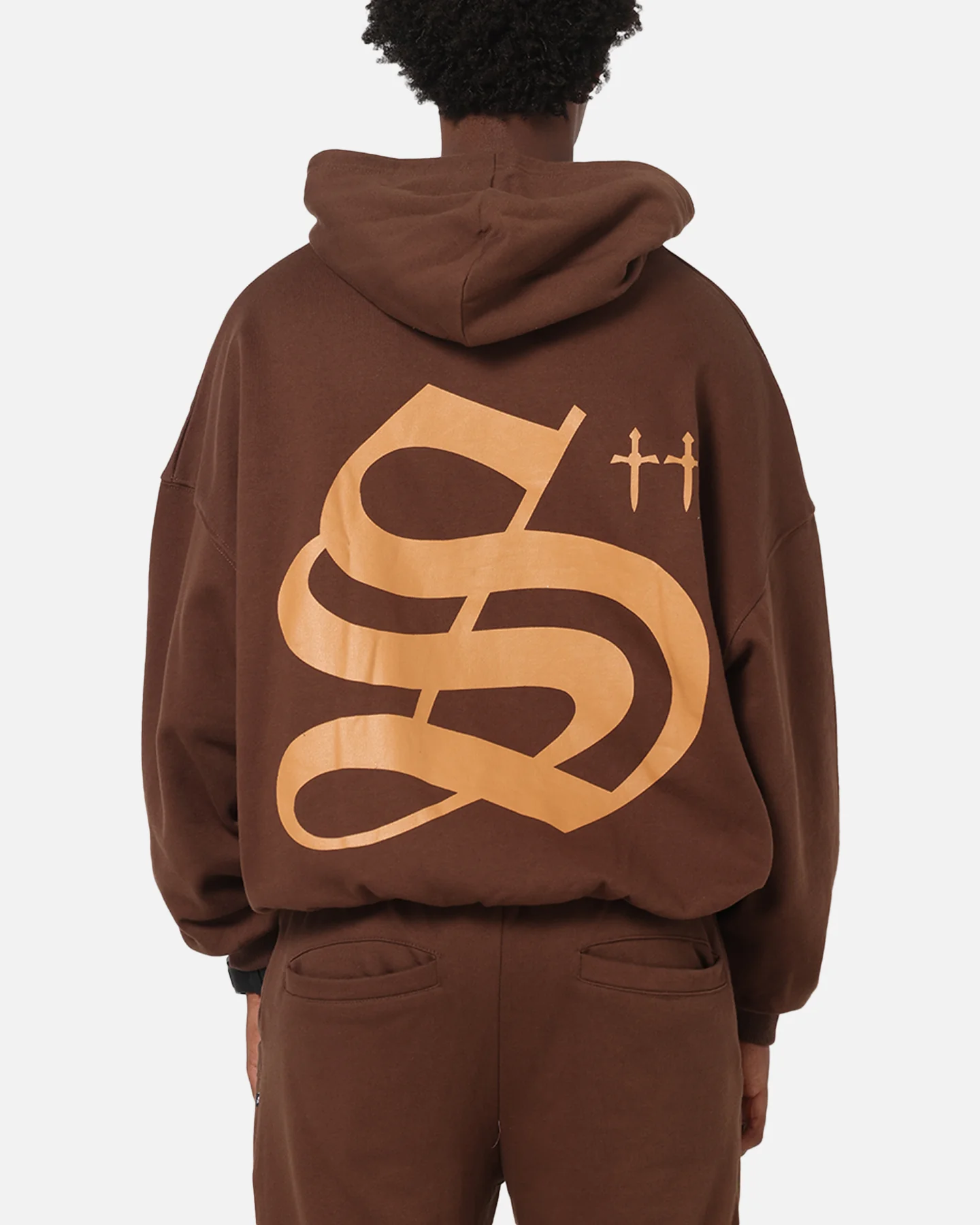 Saint Morta Sacred Script Hoodie Brown - Image 2