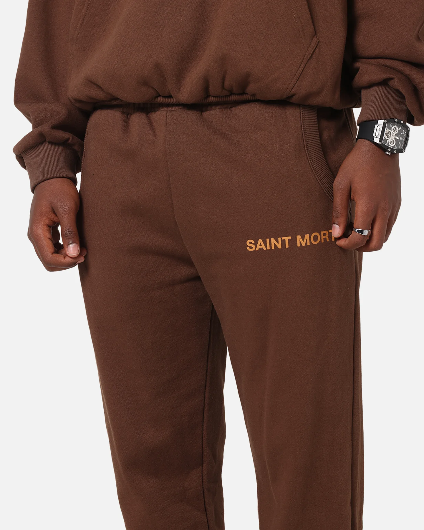 Saint Morta Sacred Script Track Pants Brown - Image 3