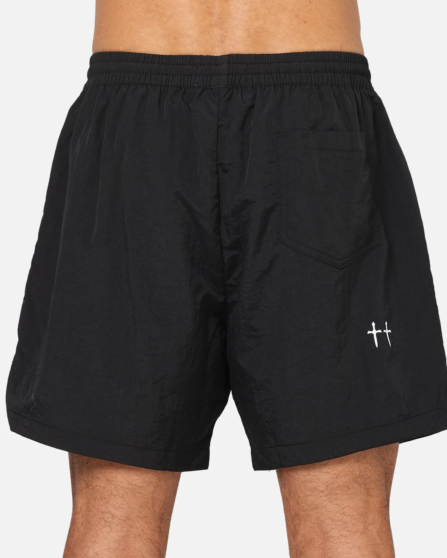 Saint Morta Scription Nylon Shorts Black - Image 8