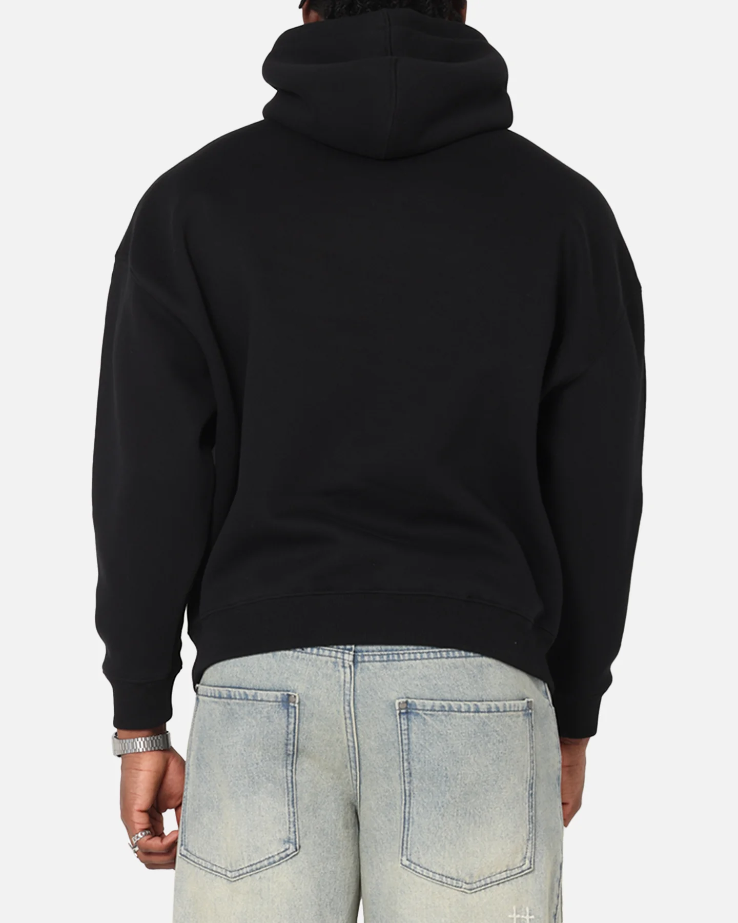 Saint Morta Scripture Boxy Hoodie Black - Image 3