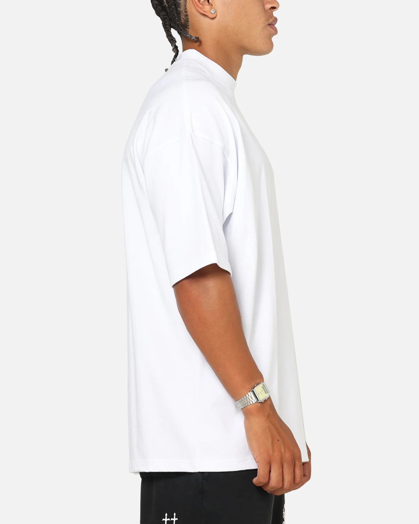 Saint Morta Serenity Mock Neck T-Shirt White - Image 4