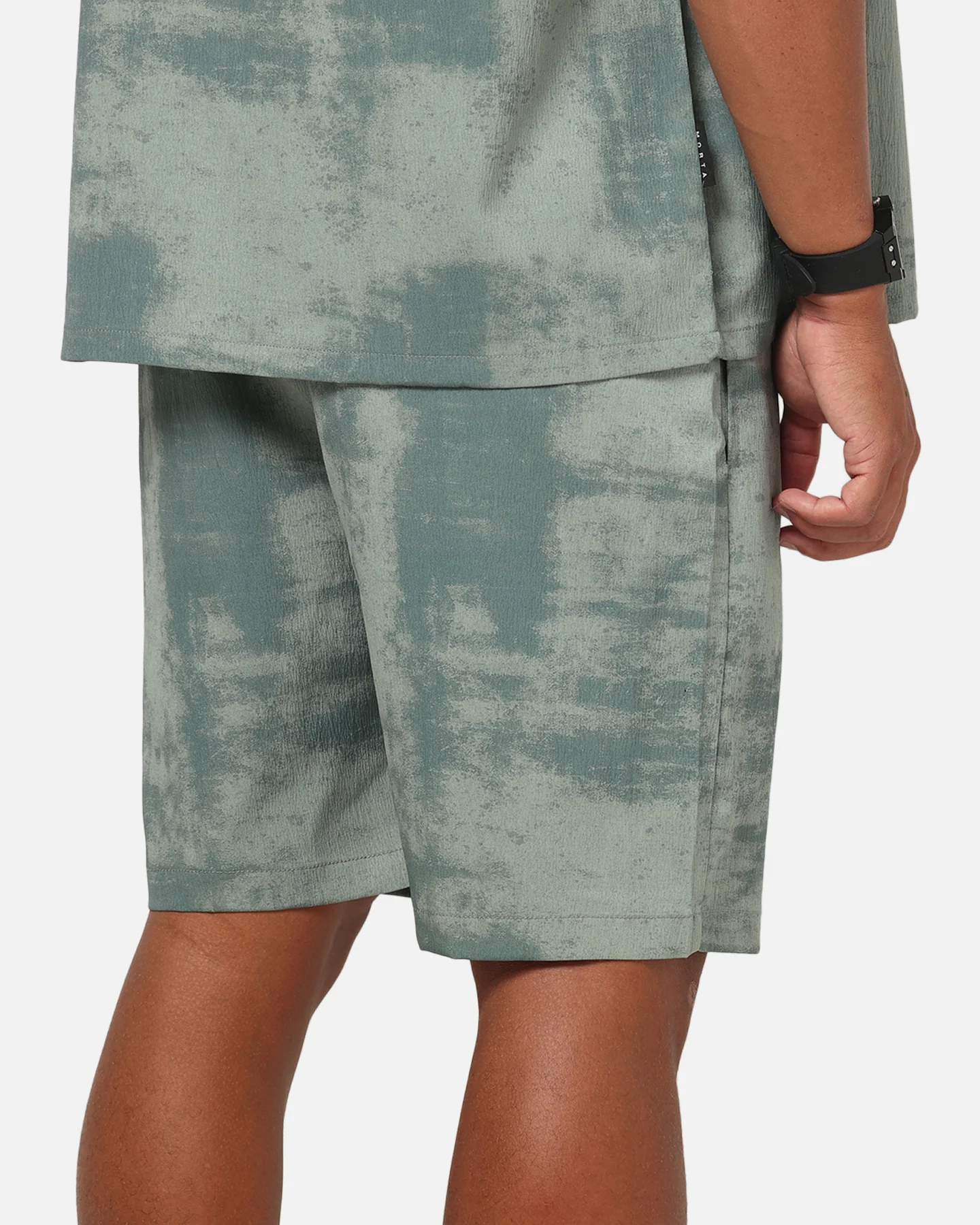 Saint Morta Solis Textured Shorts Petrol Green - Image 4