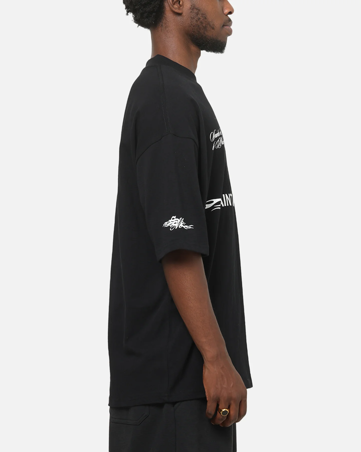 Saint Morta Speed Racing Boxy T-Shirt Black - Image 4