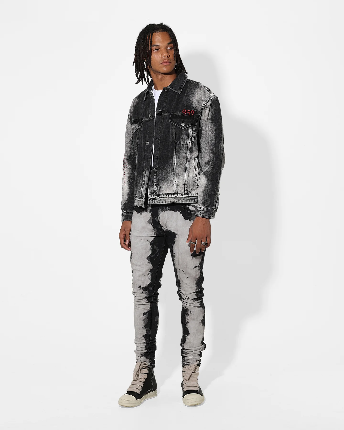 Saint Morta Splat Jeans Black/Grey - Image 2