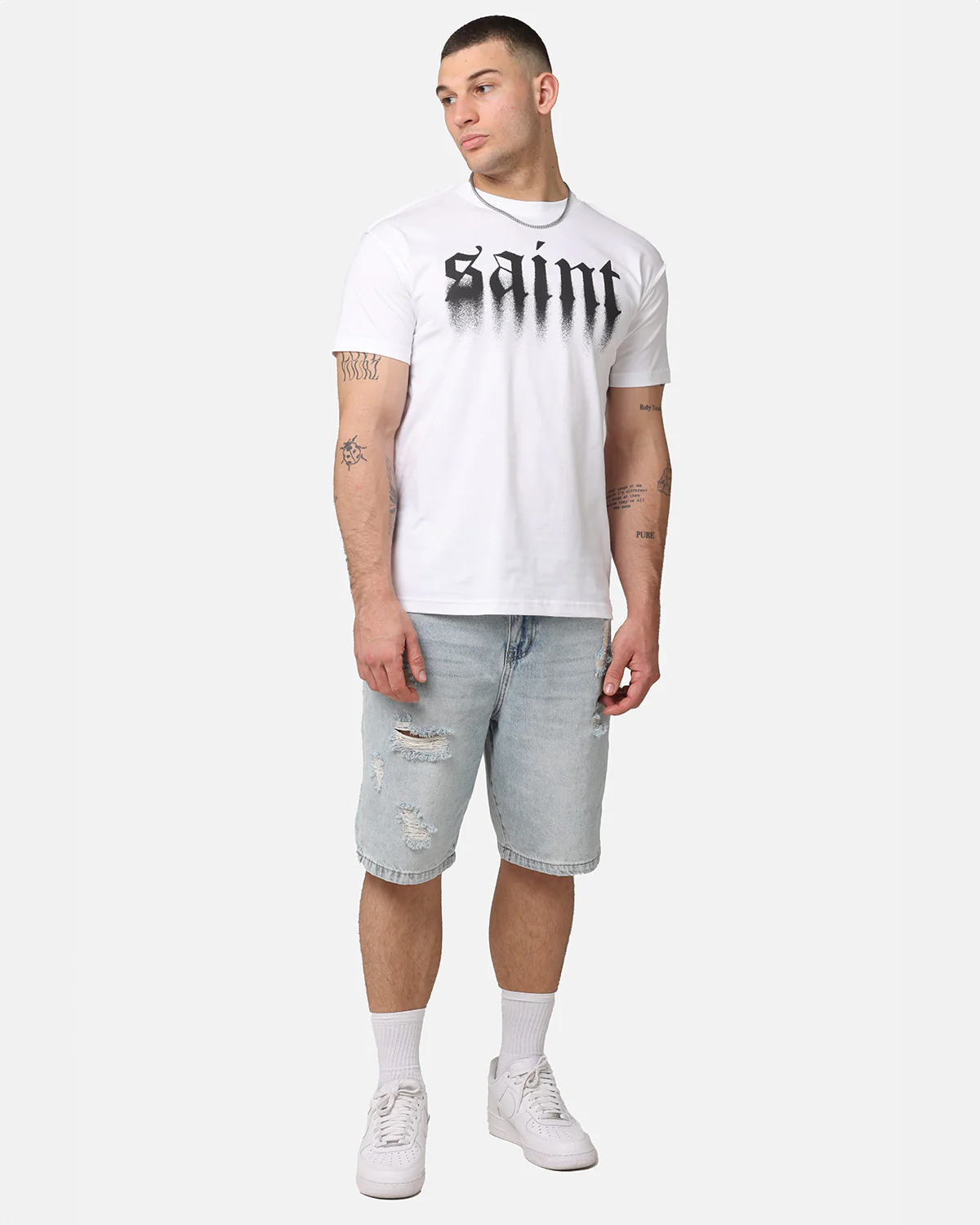 Saint Morta Spray Lafayette T-Shirt White - Image 3
