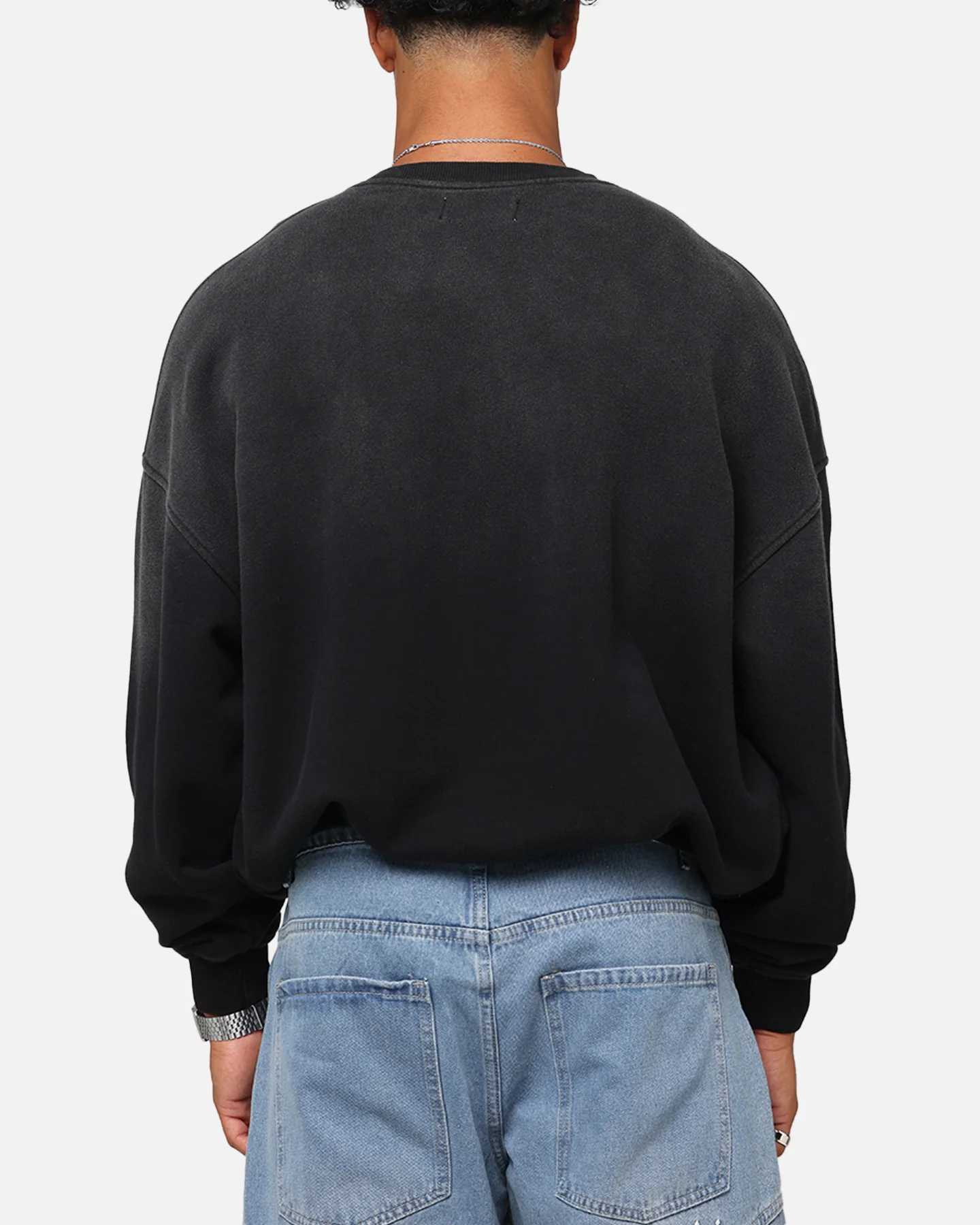 Saint Morta Spray Logo Crewneck Black - Image 3