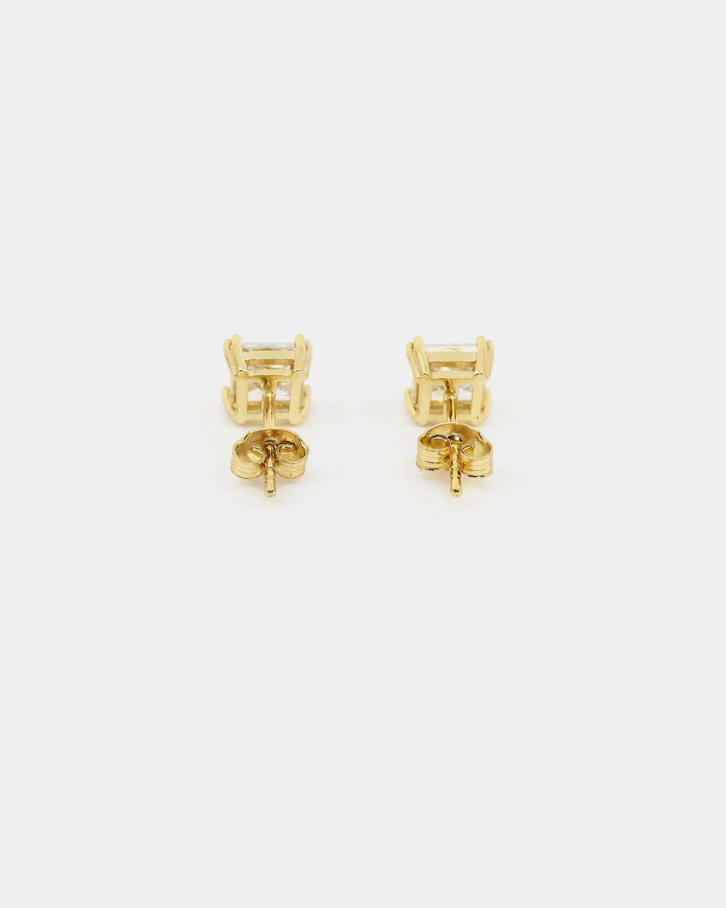 Saint Morta Square Cut Earrings Iced Gold - Image 5