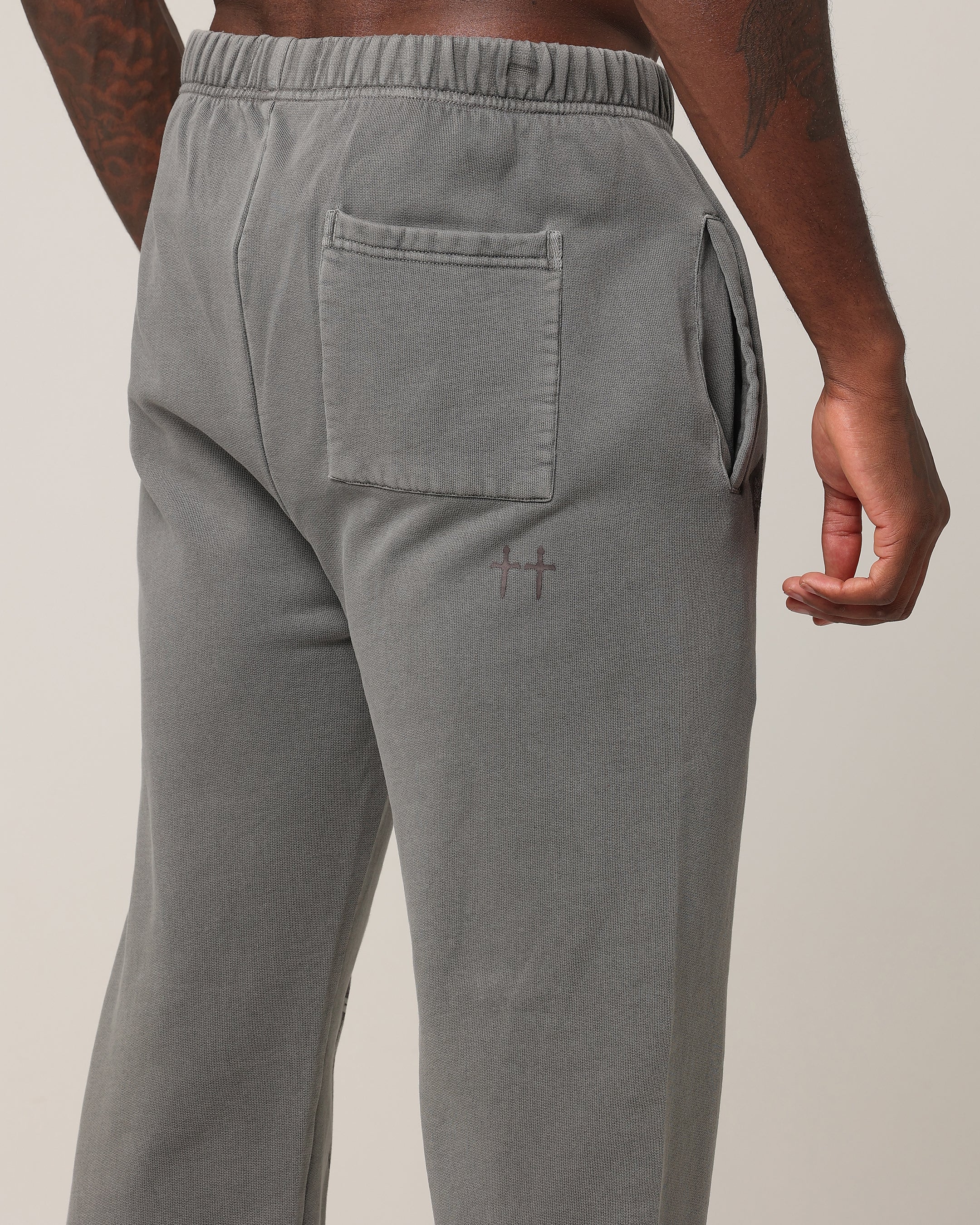 Saint Morta SSIX Sweat Pants Washed Charcoal - Image 8