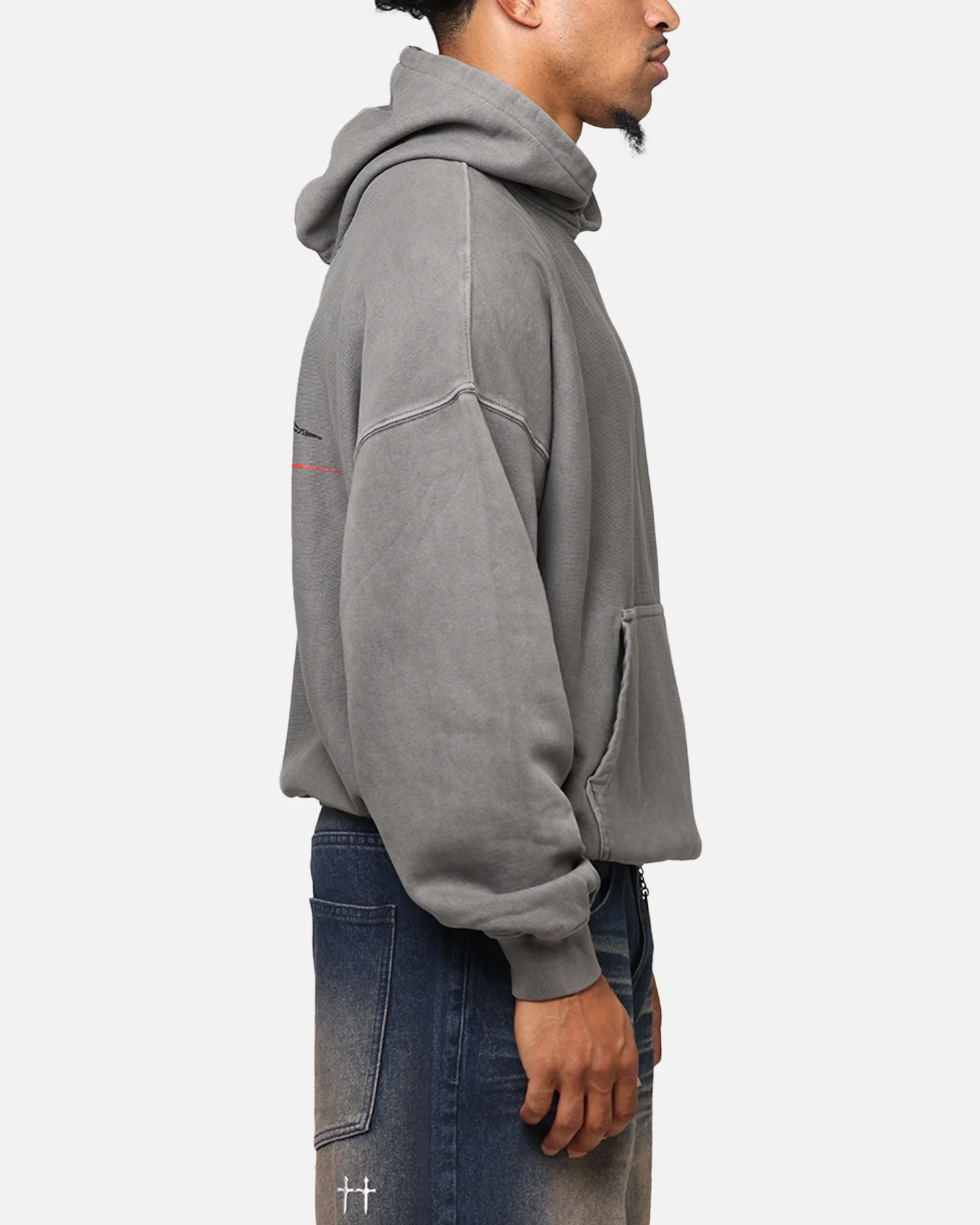 Saint Morta St Valentines Boxy Hoodie Washed Charcoal - Image 5