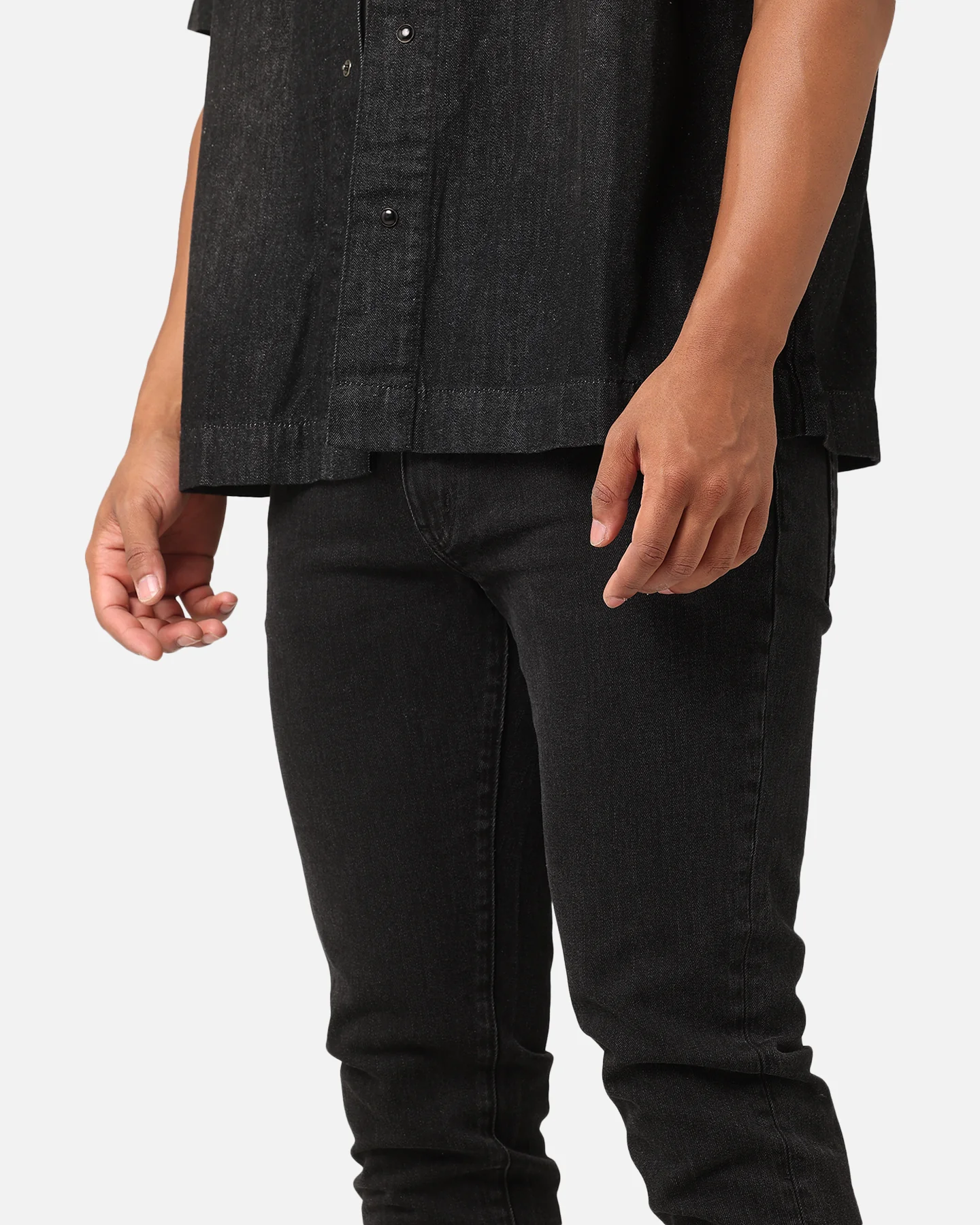 Saint Morta Tapered Denim Jeans Washed Black - Image 3
