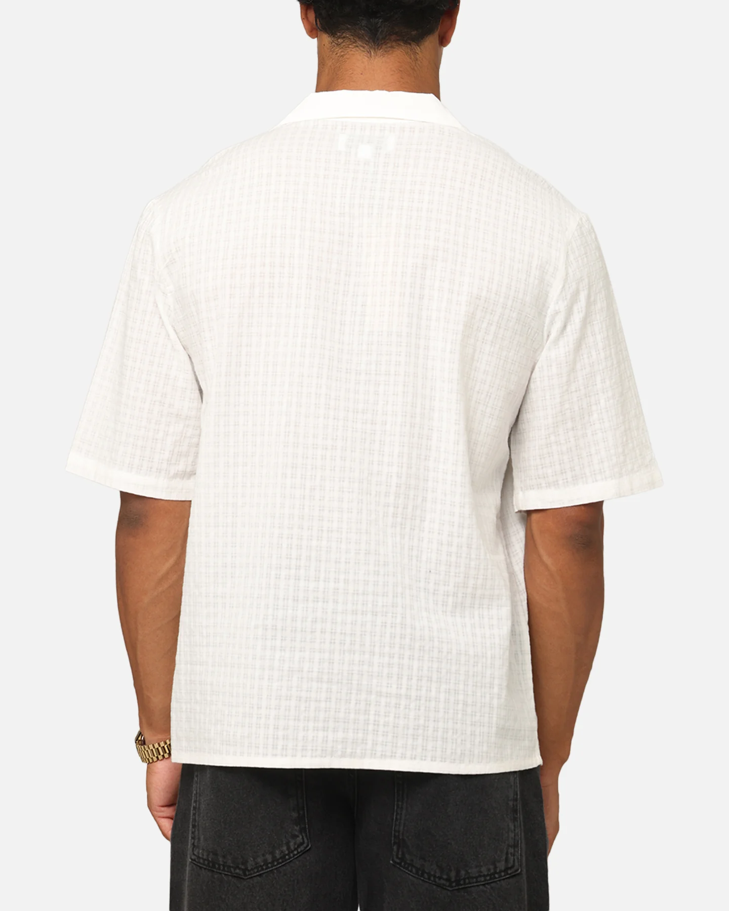 Saint Morta Textured Short Sleeve Shirt White - Image 3