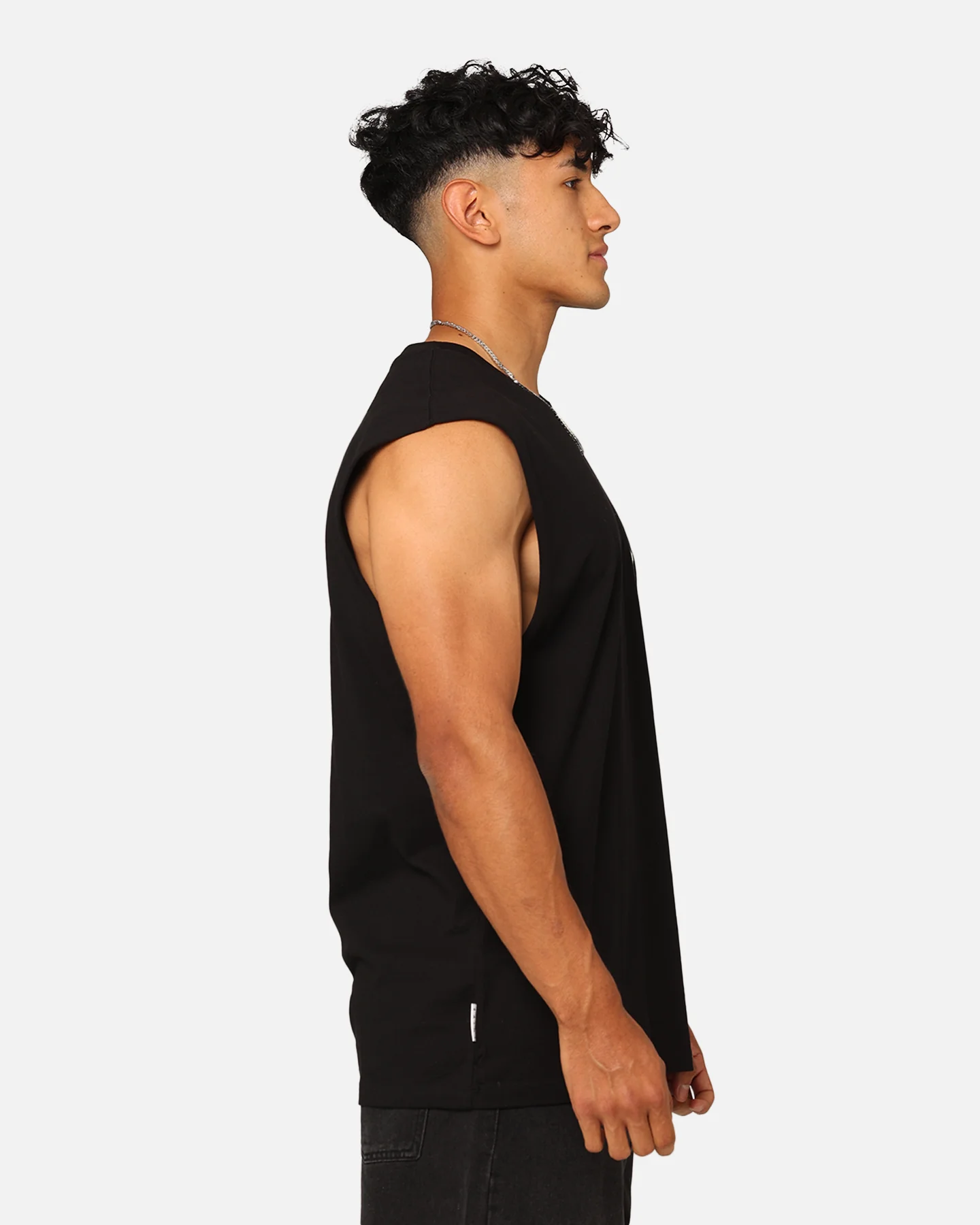 Saint Morta Tribe Oversized Muscle T-Shirt Black - Image 5