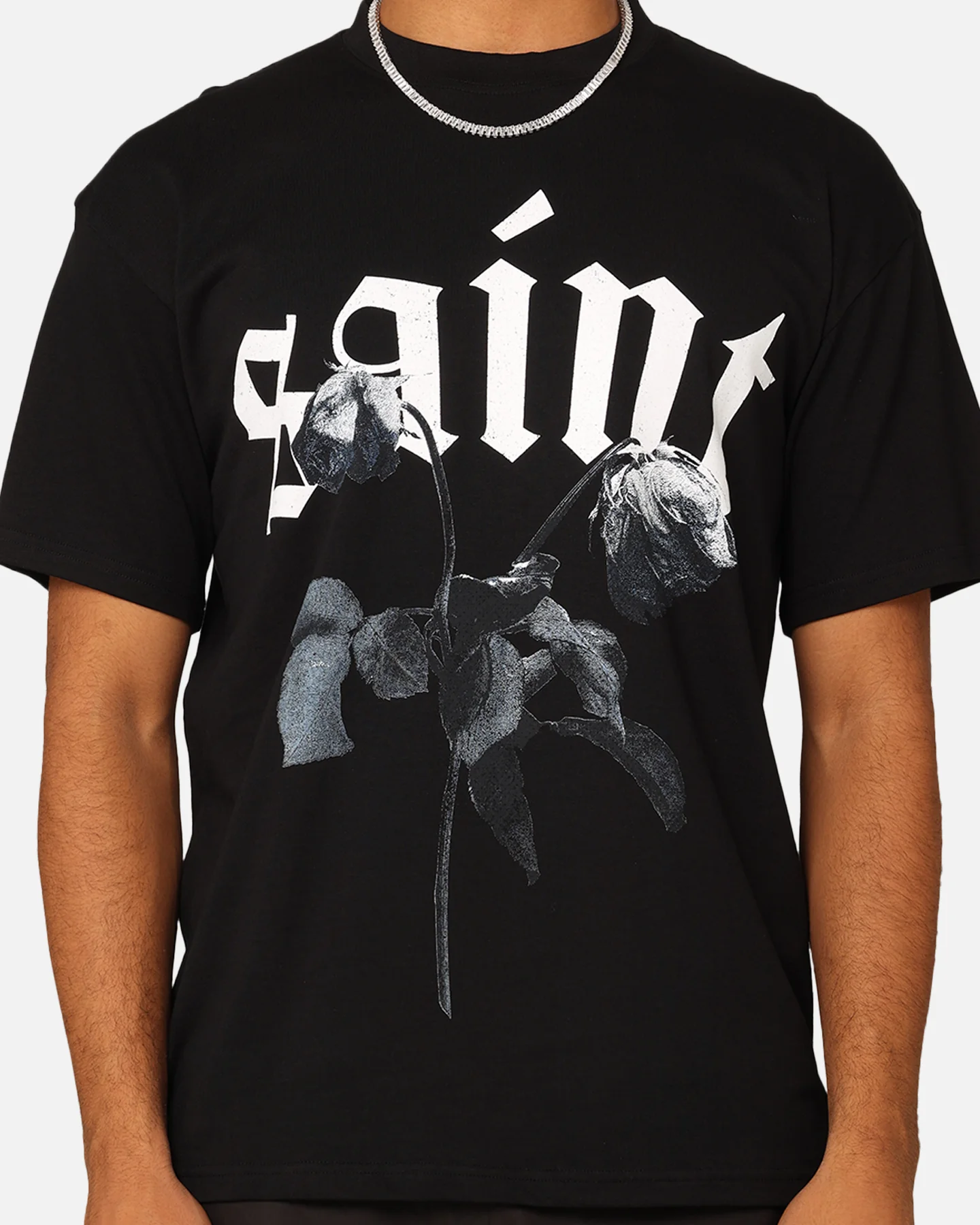 Saint Morta True Love Drop Shoulder T-Shirt Black - Image 3