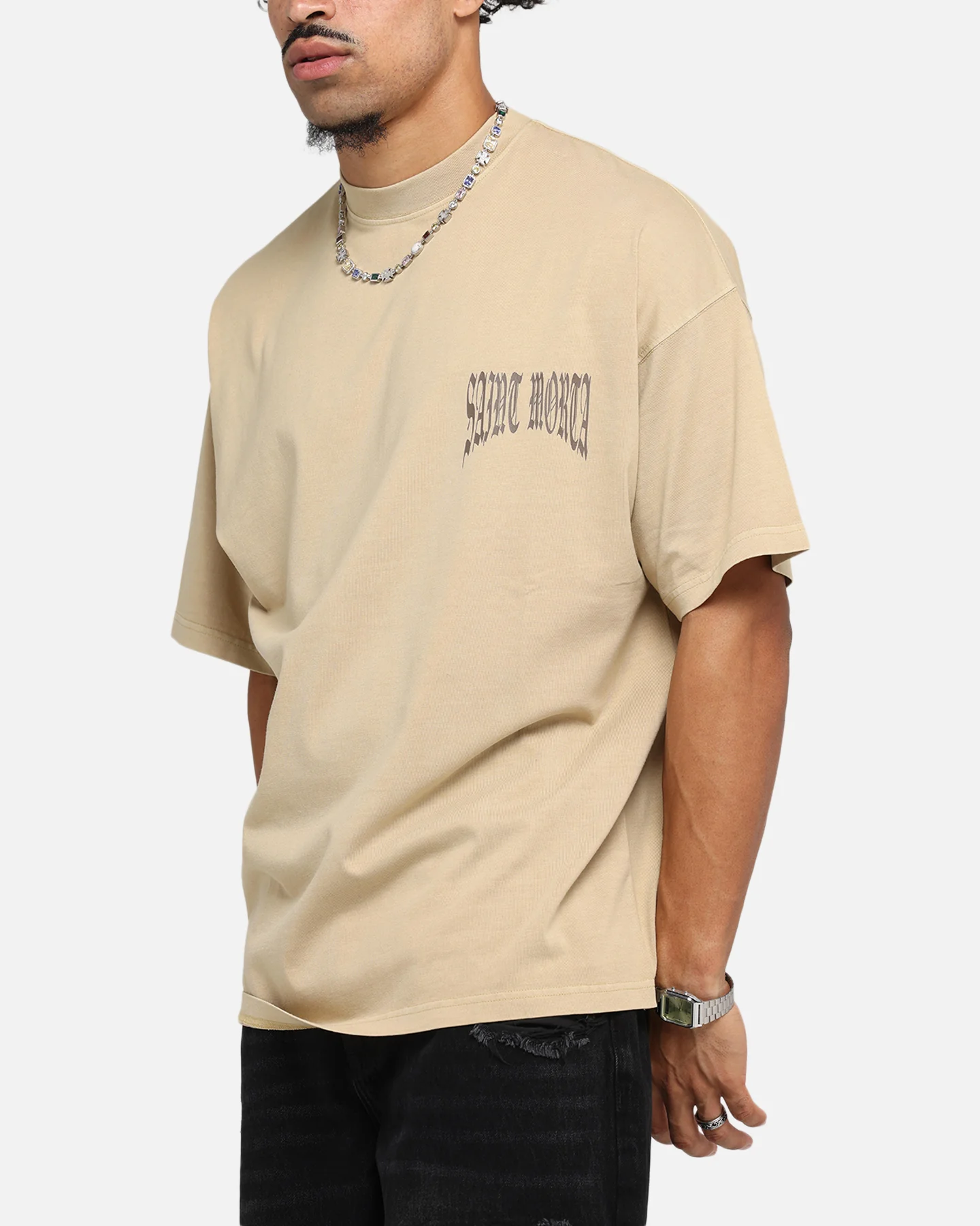 Saint Morta Vill Park Boxy T-Shirt Pigment Stone - Image 8