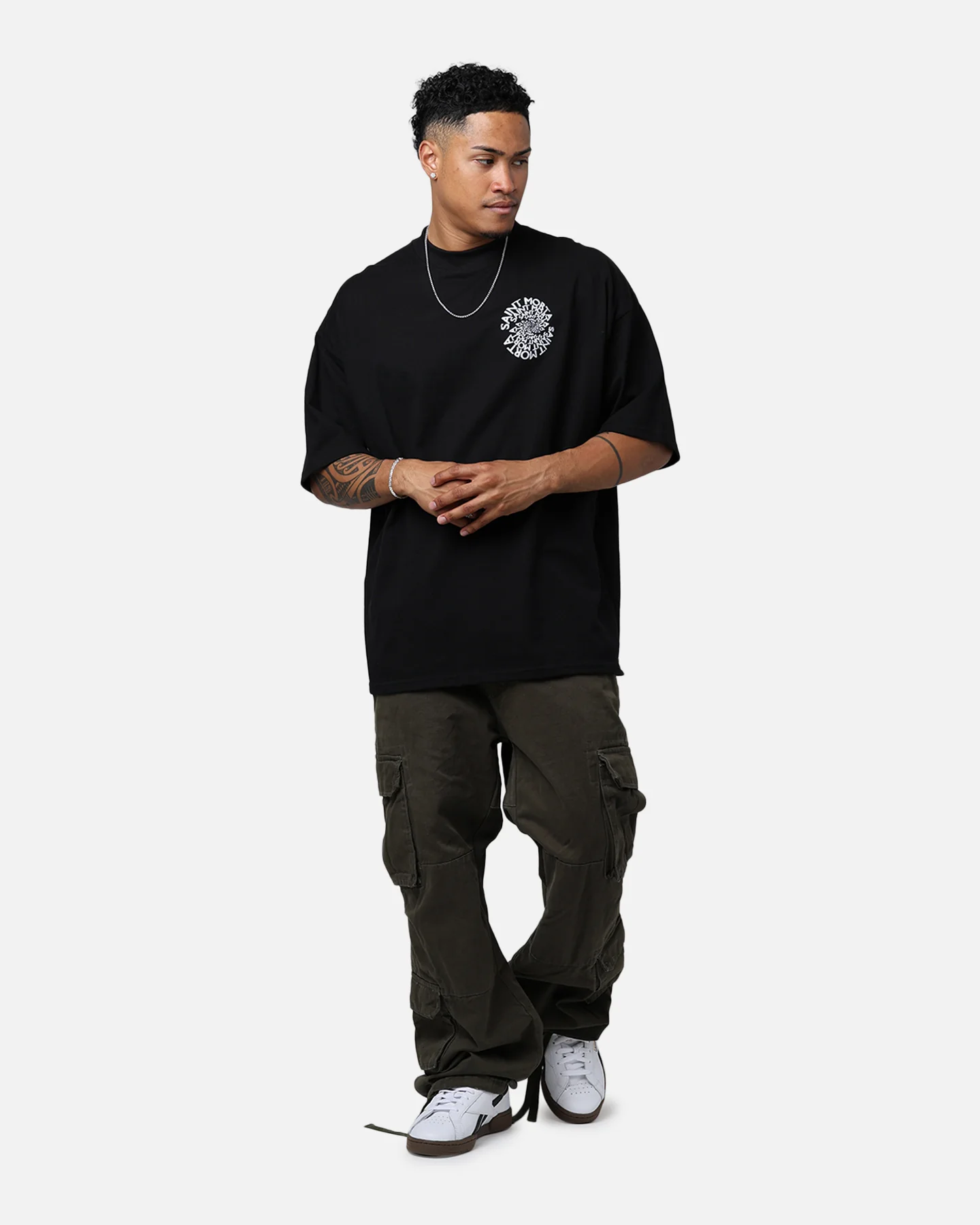 Saint Morta Vortex Mock T-Shirt Black - Image 3