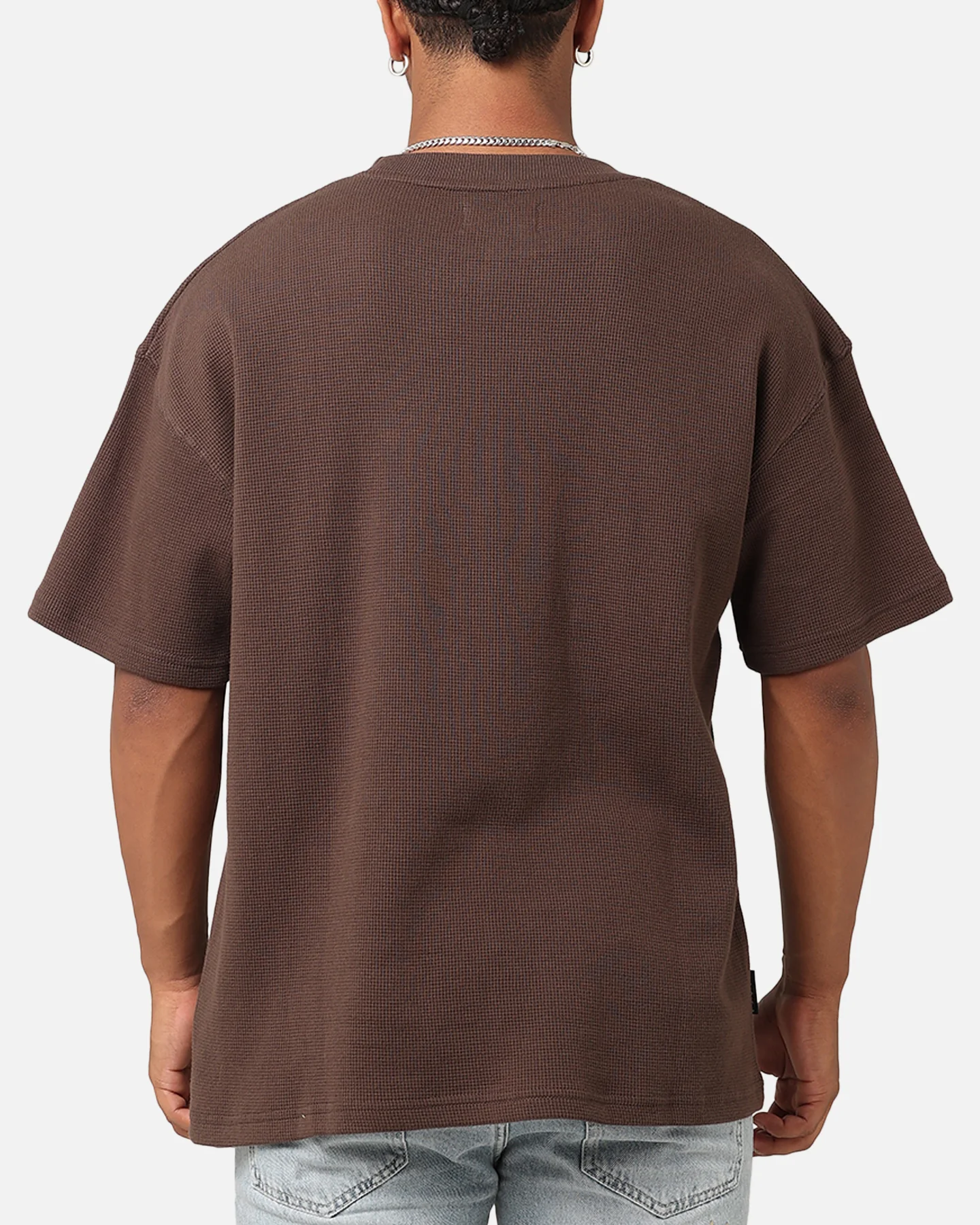 Saint Morta Waffle T-Shirt Chocolate Brown - Image 3