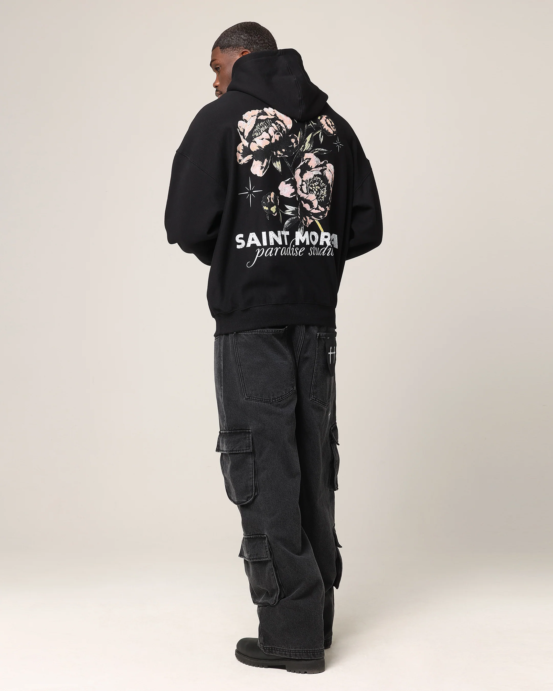 Saint Morta Wildflower Hoodie Black - Image 3