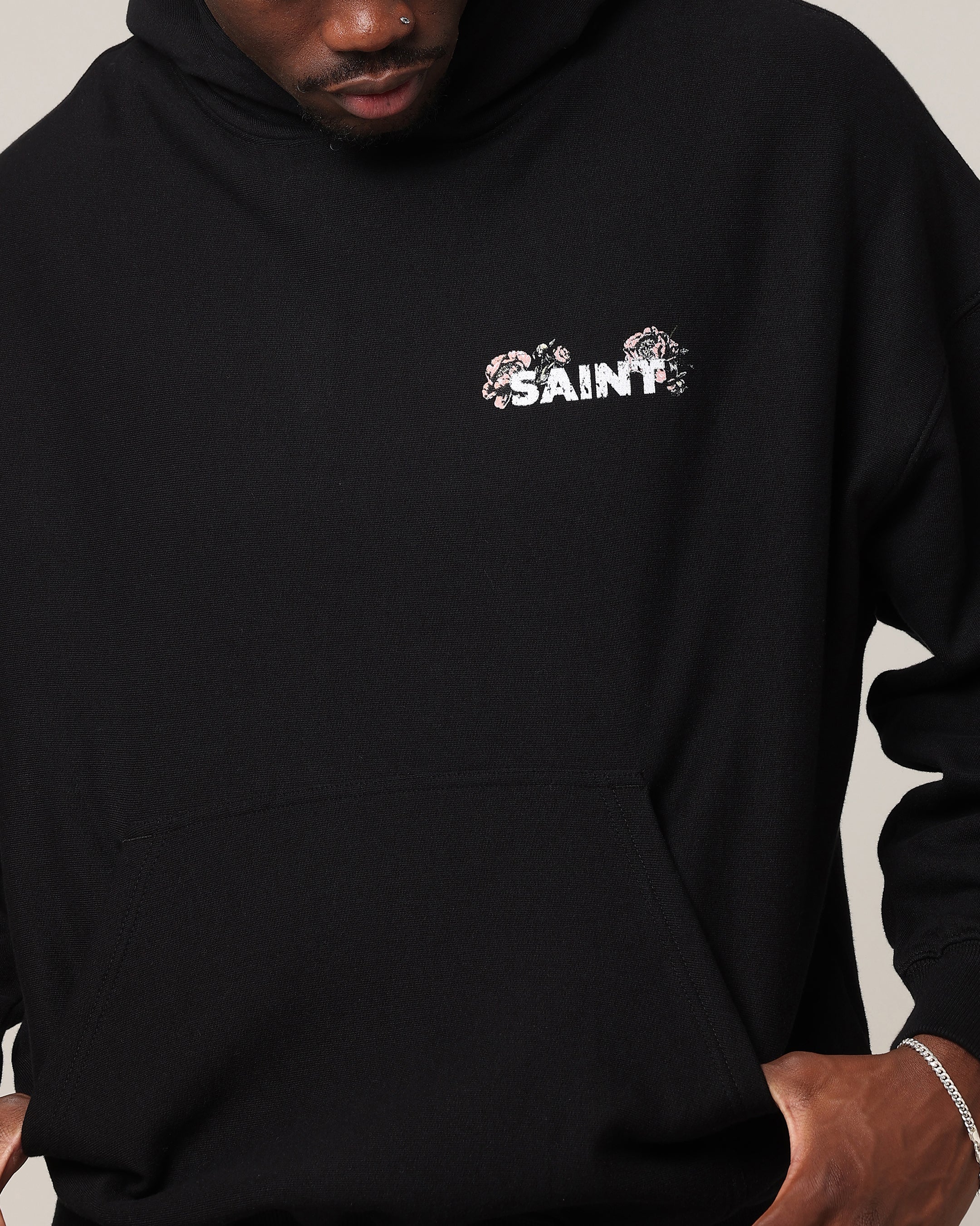 Saint Morta Wildflower Hoodie Black - Image 7