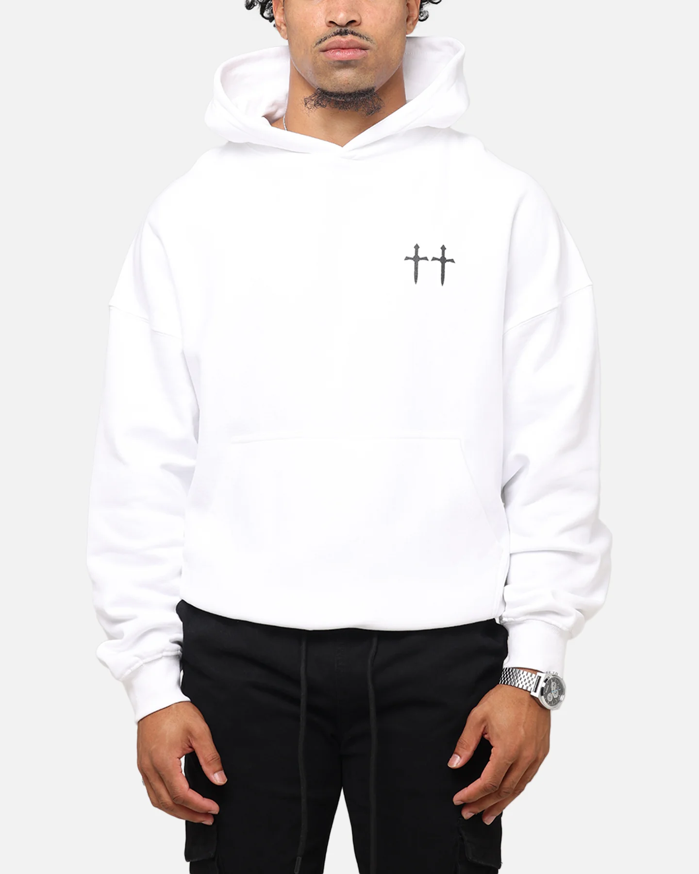 Saint Morta Ye Old Boxy Hoodie White - Image 2