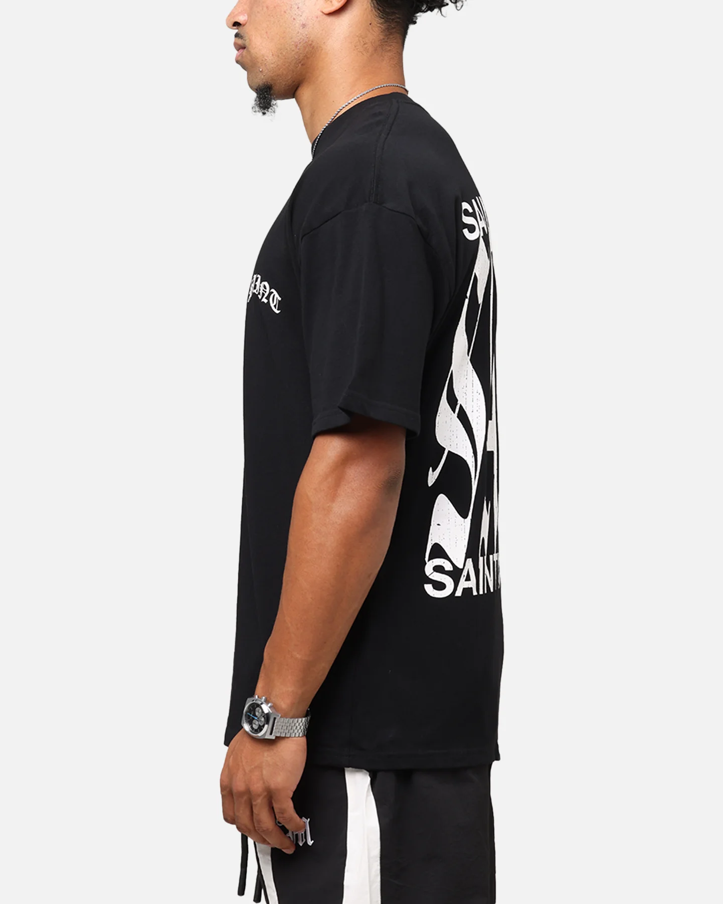Saint Morta Ye Old Drop Shoulder T-Shirt Black - Image 6