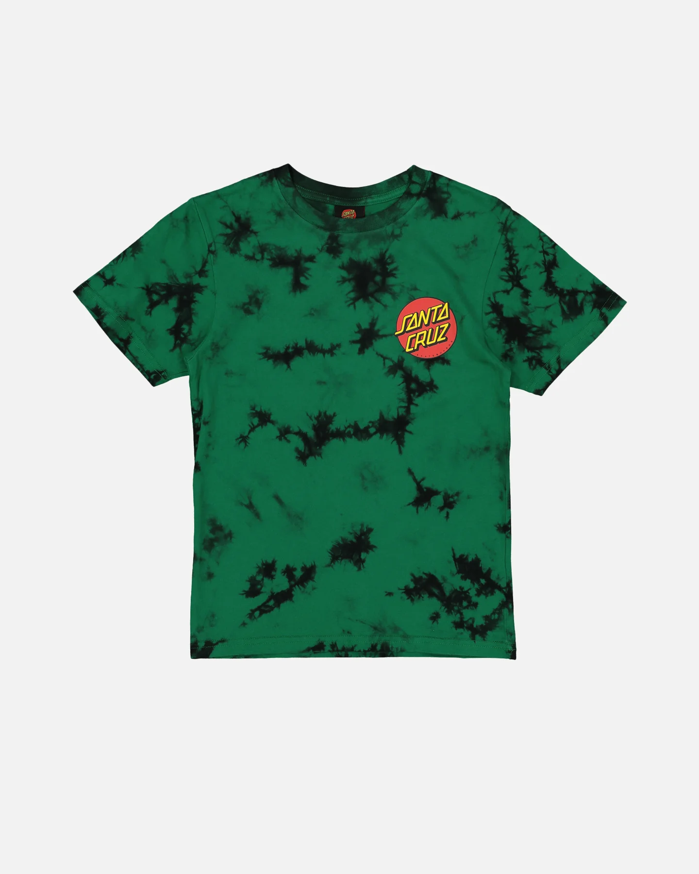Santa Cruz Kids' Beware Dot Tie Dye T-Shirt Green Tie Dye - Image 5