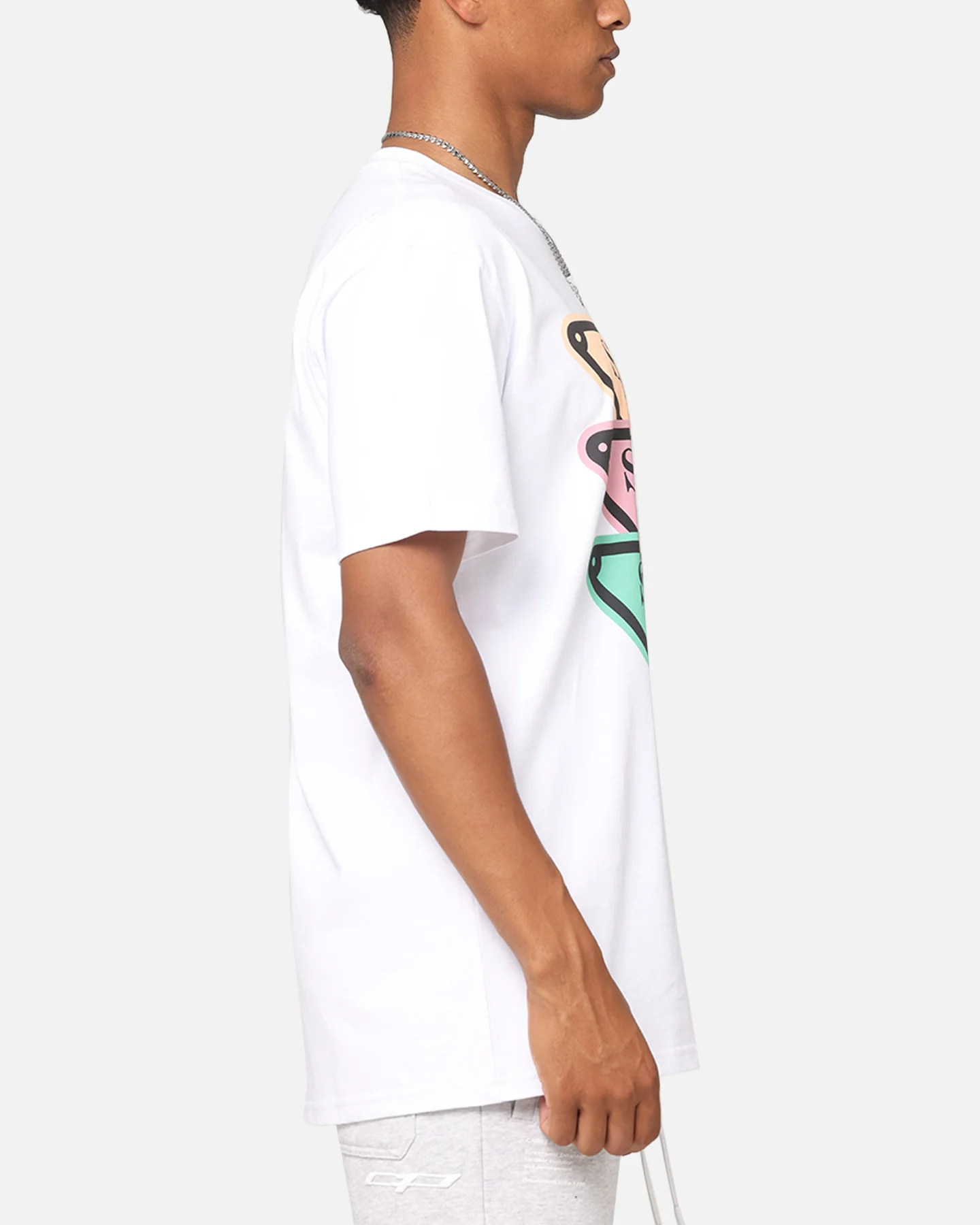 Secret Club Stacked Badge T-Shirt White - Image 4