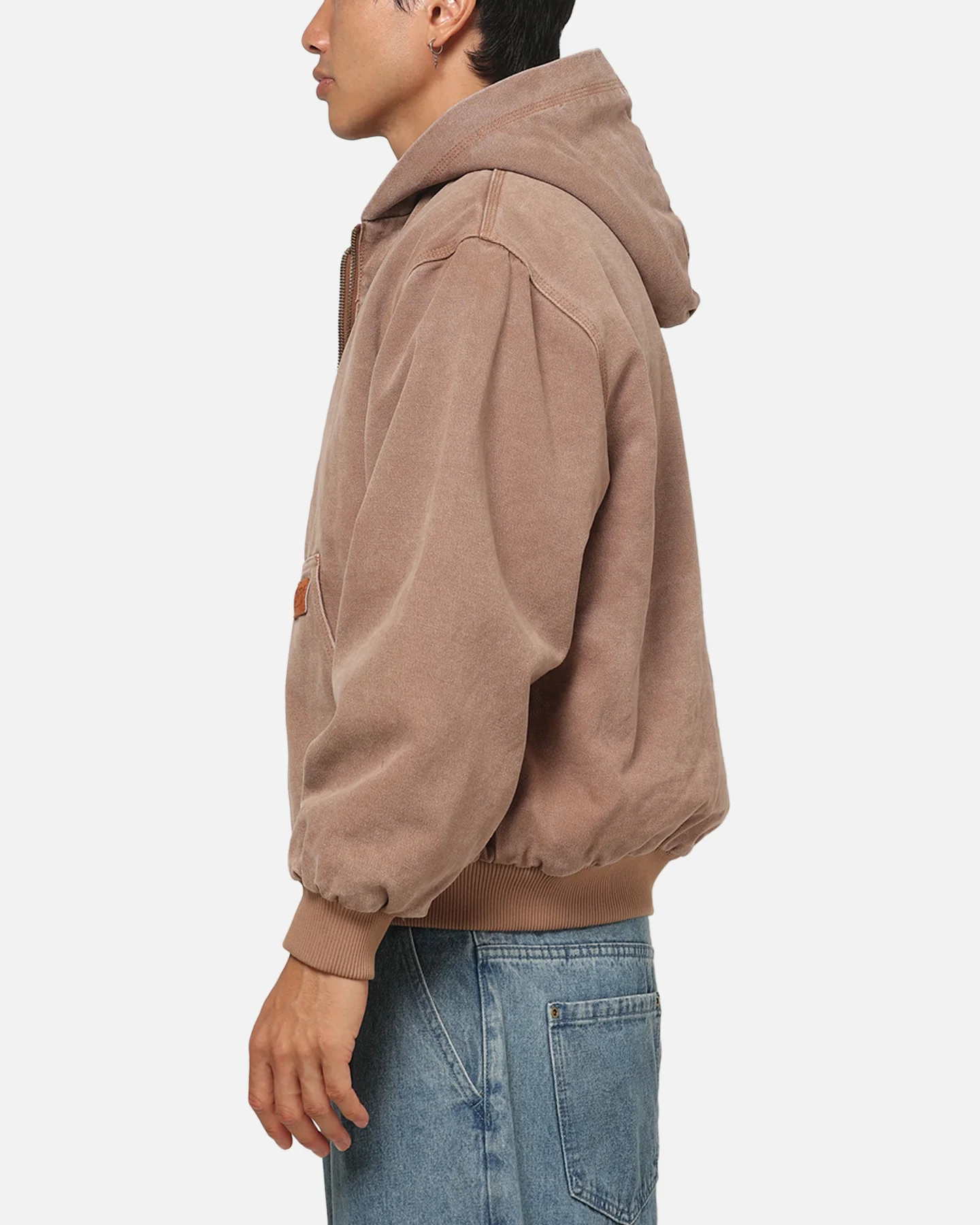 Carre Sherpa Lined Hoodie Washed Tan - Image 5