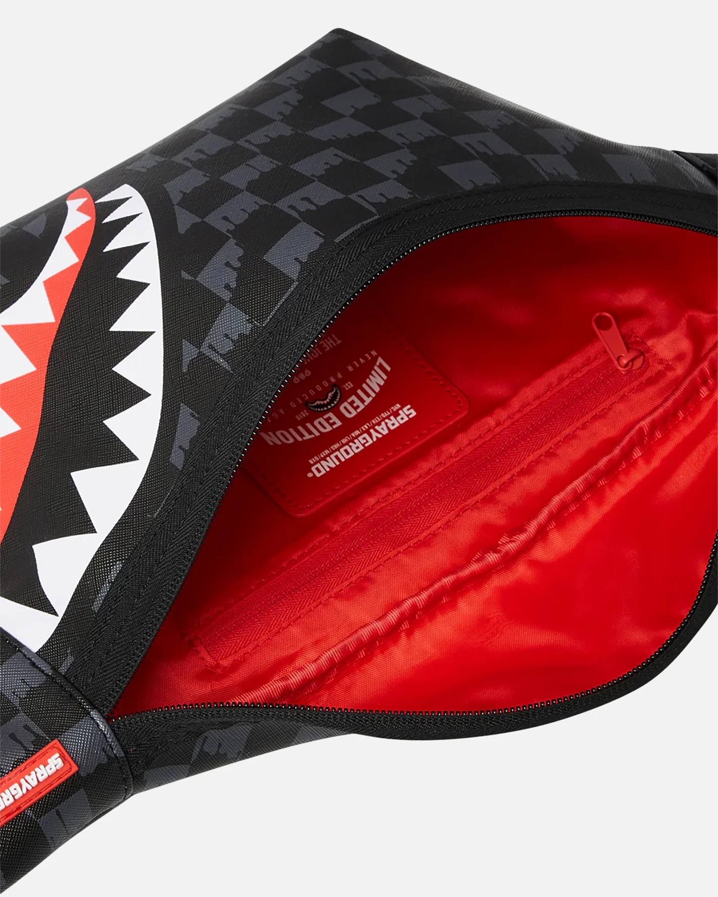 Sprayground Drip Check Shark Savvy Crossbody Bag Multi - Image 6
