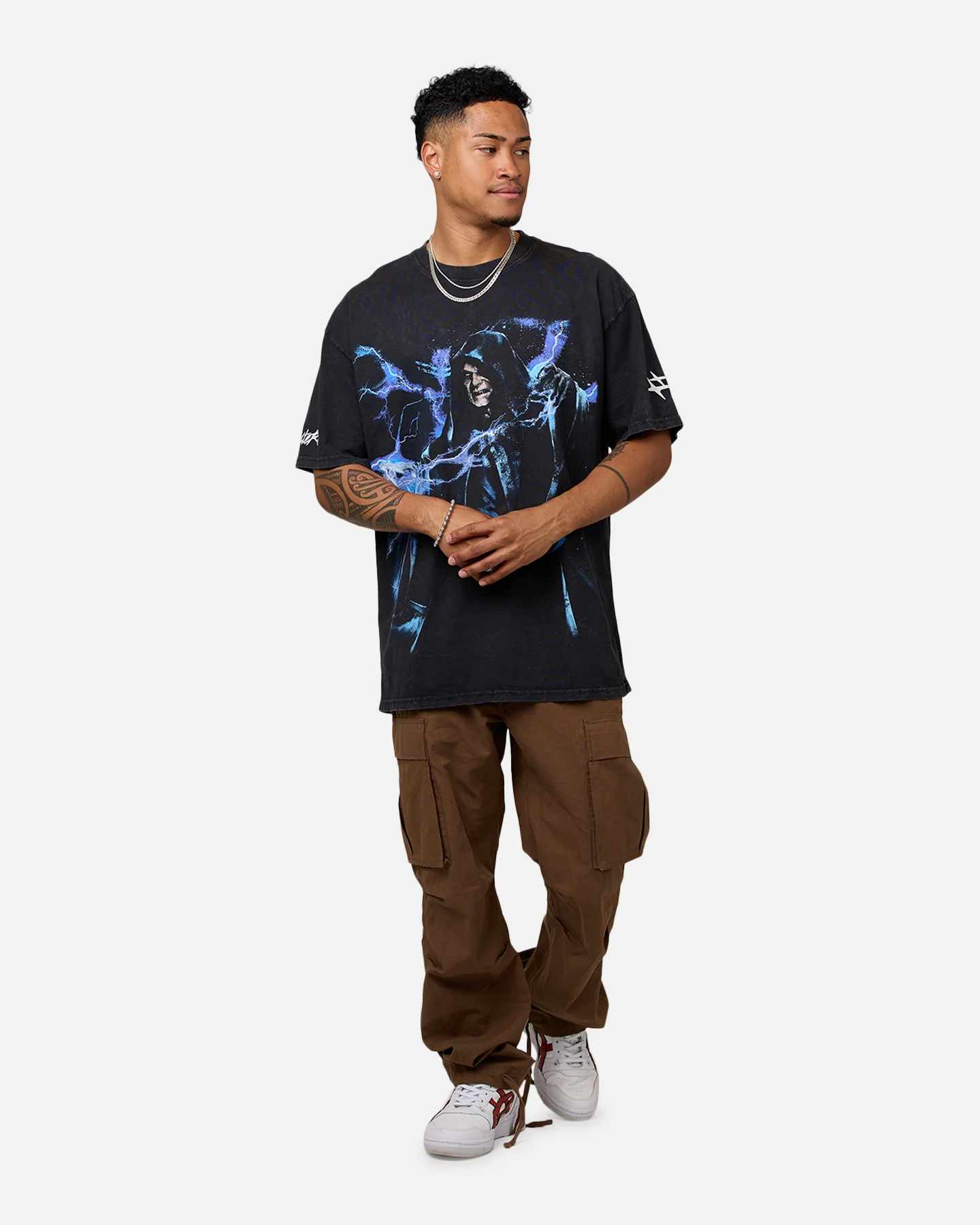 Star Wars Darth Sidious T-Shirt Black Wash - Image 3