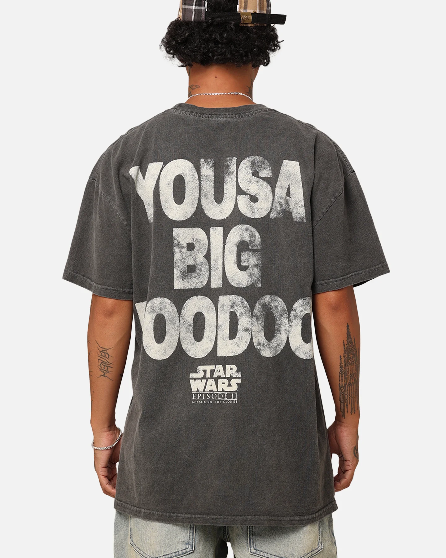 Star Wars Jar Jar Binks Heavyweight T-Shirt Black Wash - Image 3