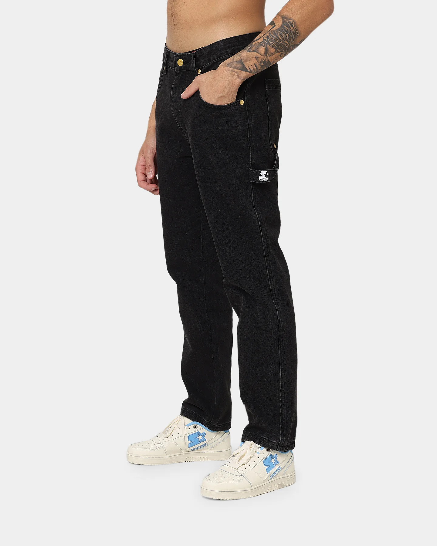 Starter '95 Relaxed Jeans Washed Black - Image 6