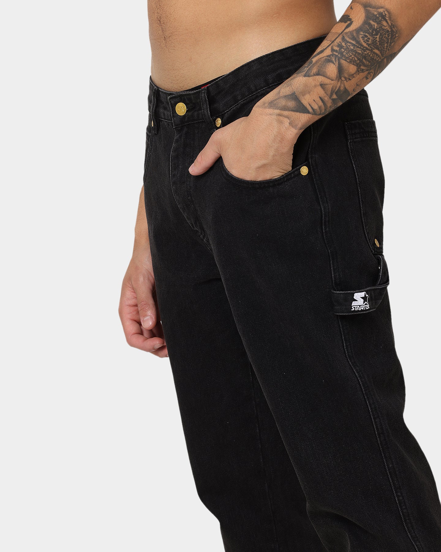 Starter '95 Relaxed Jeans Washed Black - Image 7