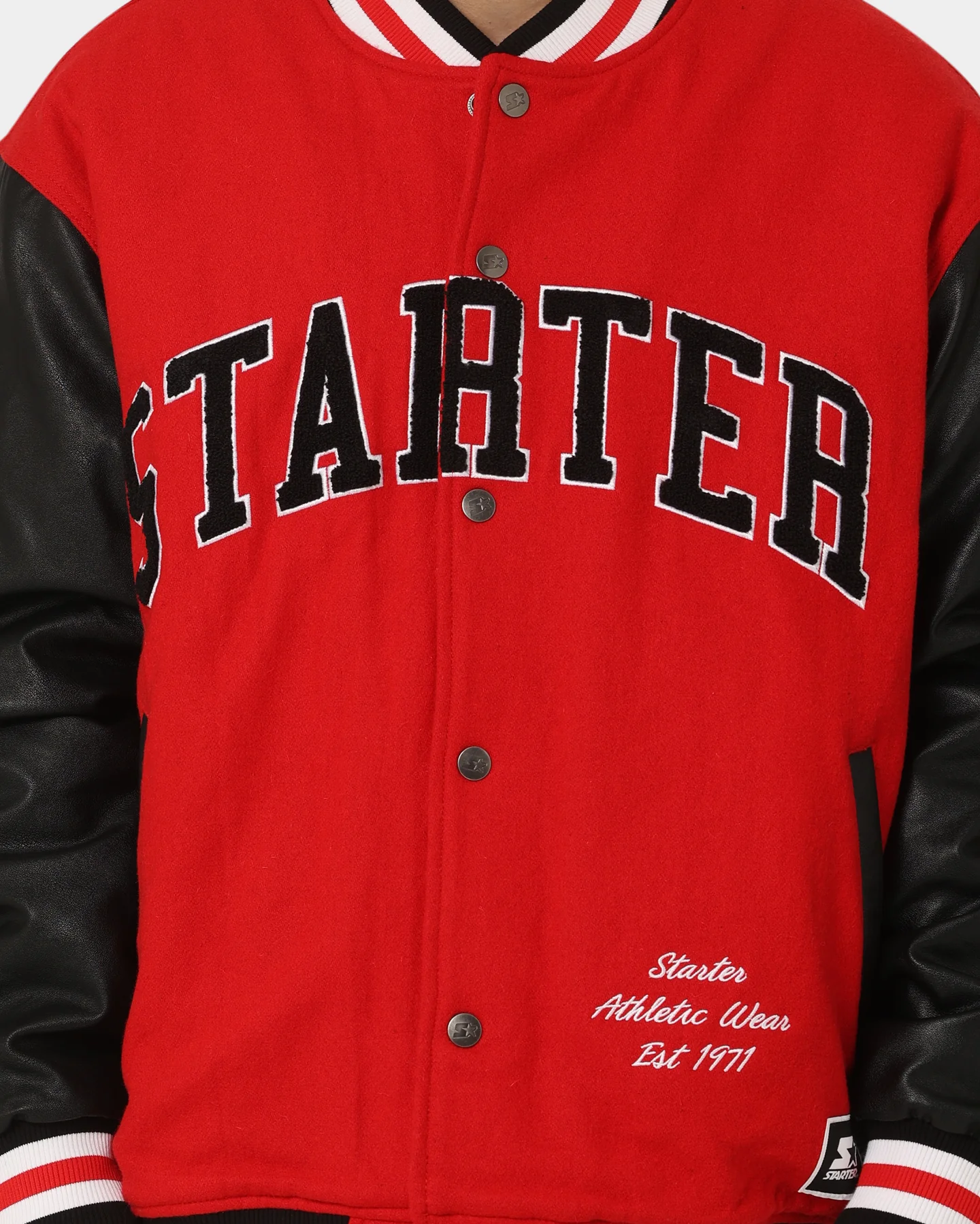 Starter Champs Arch Varsity Jacket Red/Black - Image 3
