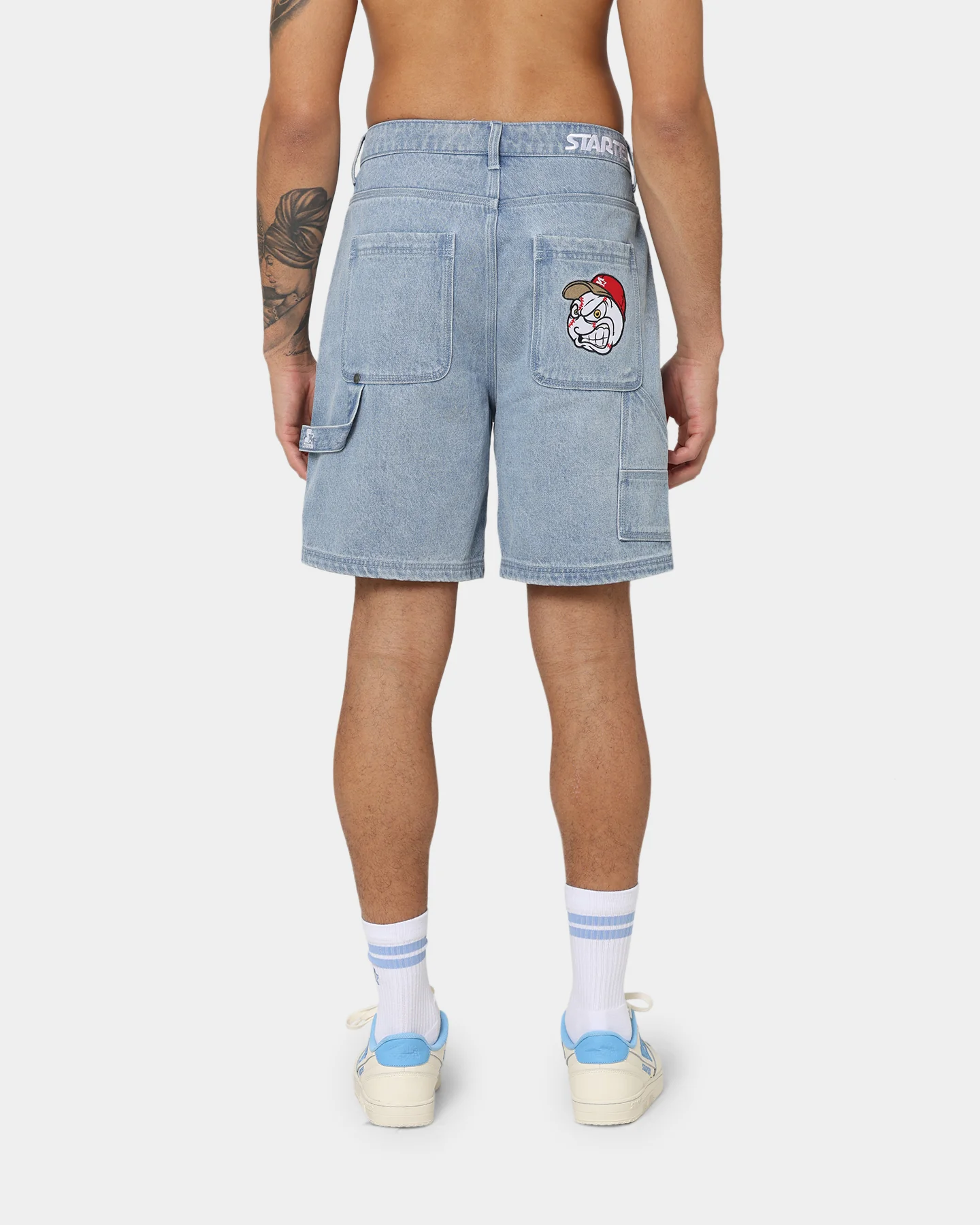 Starter Foul Ball Denim Shorts Blue Denim - Image 4