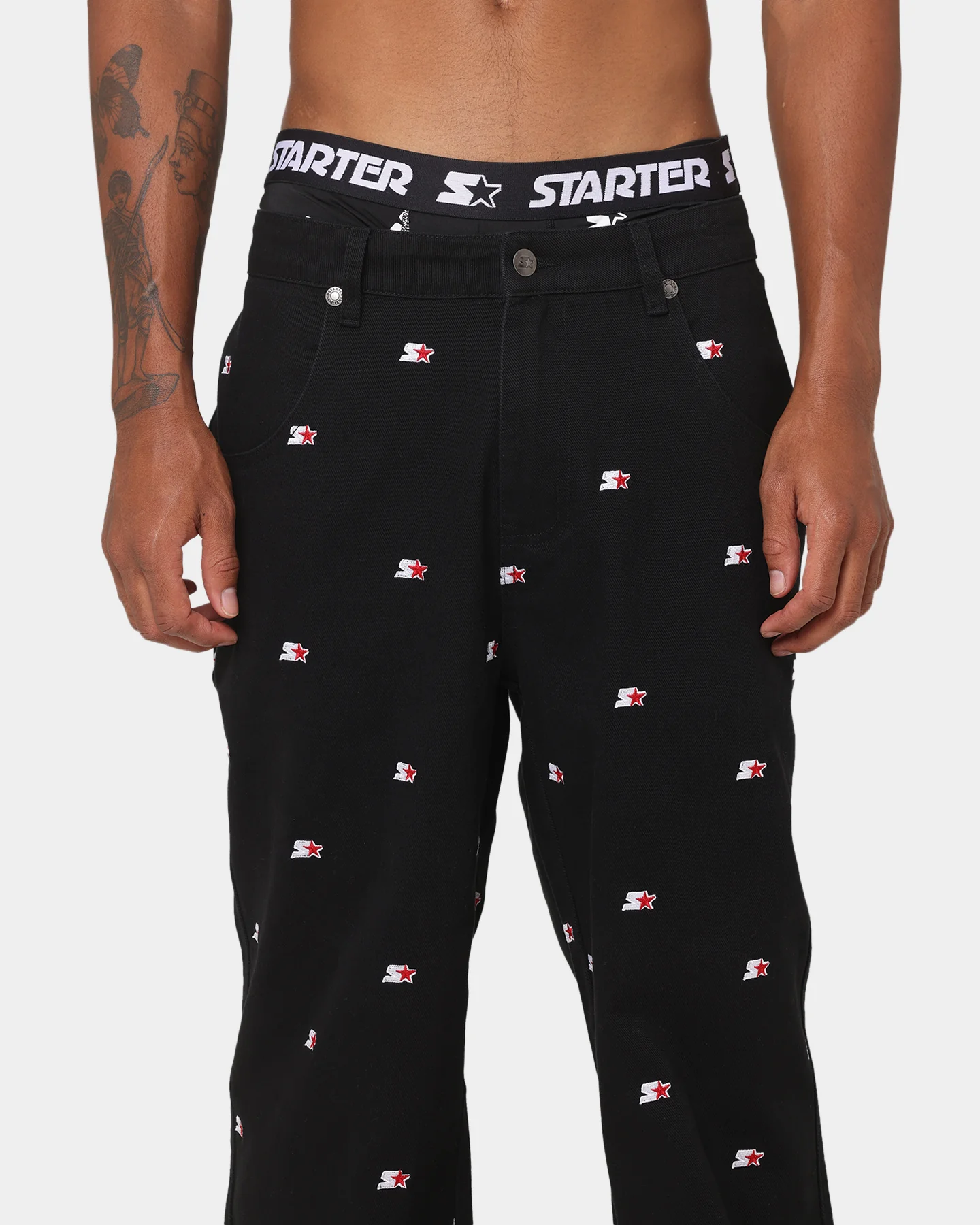 Starter Star Gazer Relaxed Chino Pants Black - Image 3