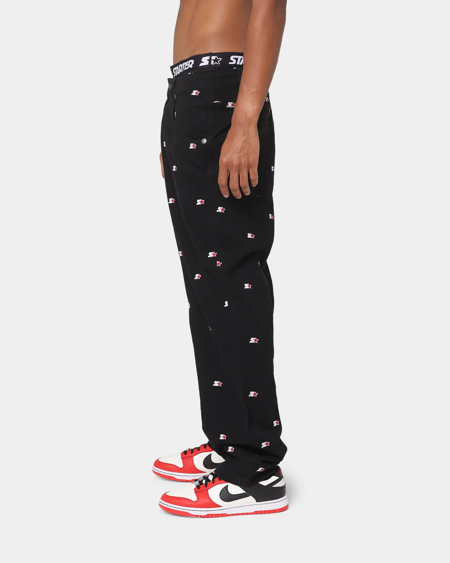 Starter Star Gazer Relaxed Chino Pants Black - Image 6