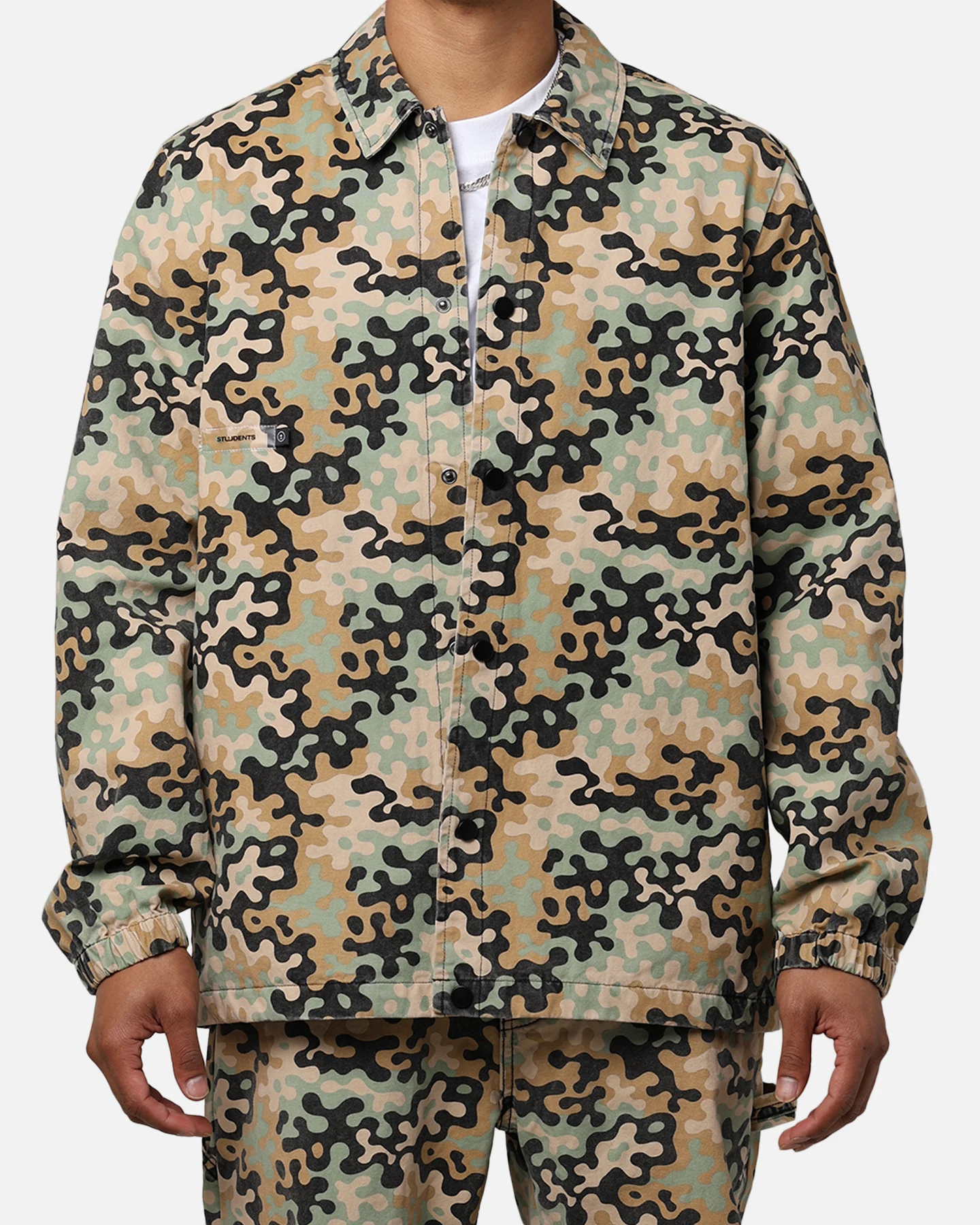 Students Golf Fletcher Camo Jacket Tan - Image 2