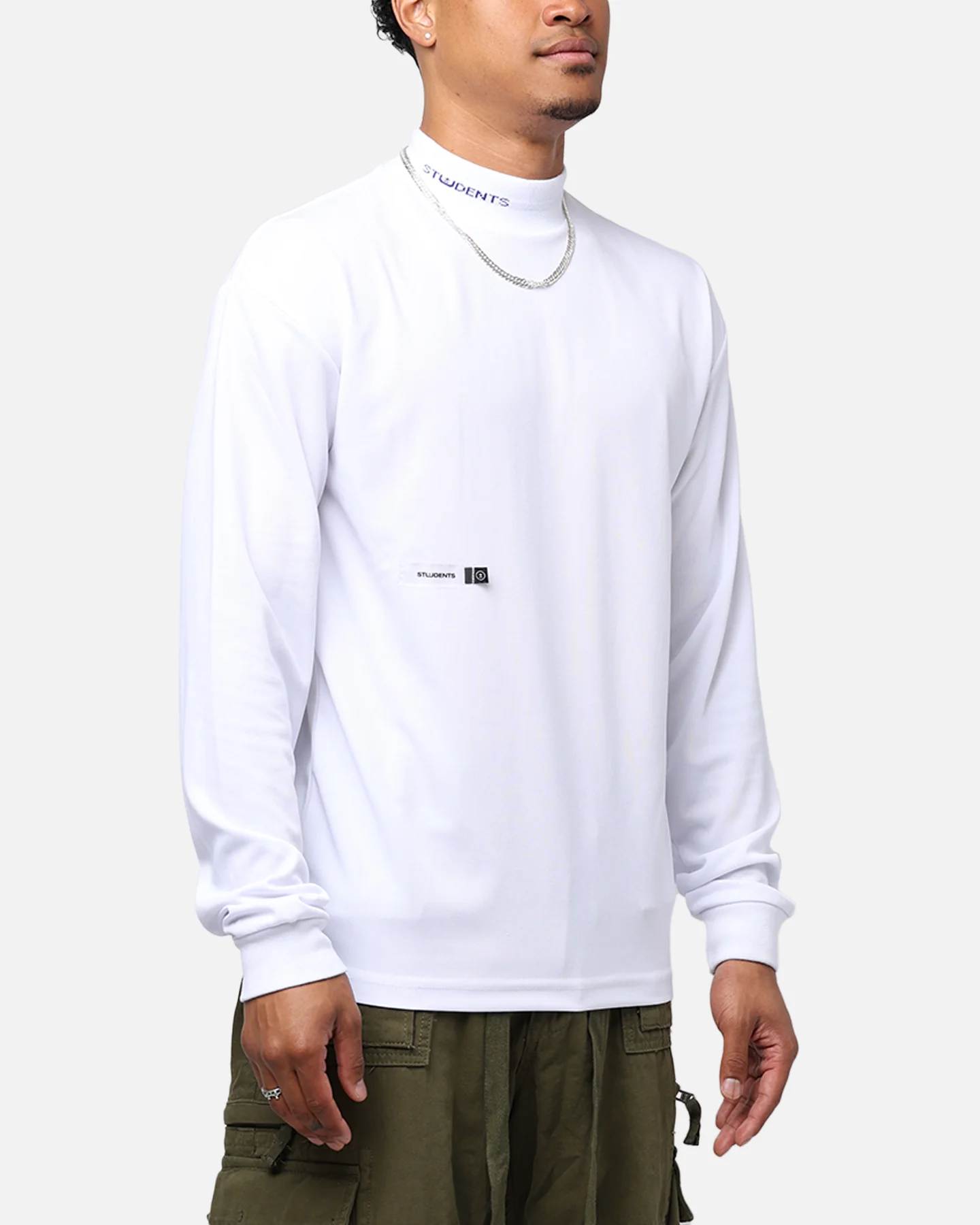 Students Golf Host Long Sleeve Mock Neck T-Shirt White - Image 6