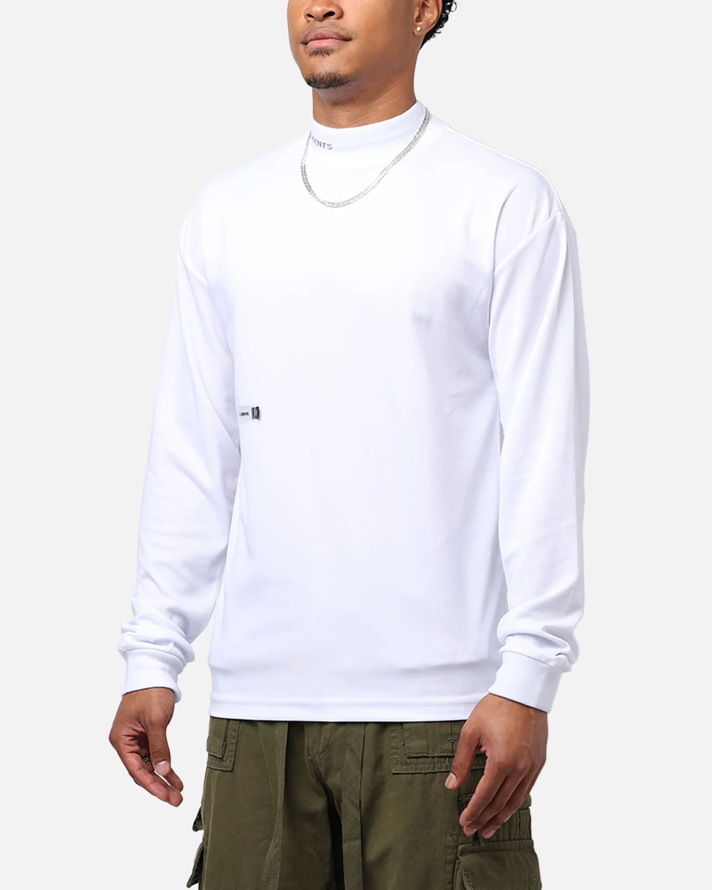 Students Golf Host Long Sleeve Mock Neck T-Shirt White - Image 7
