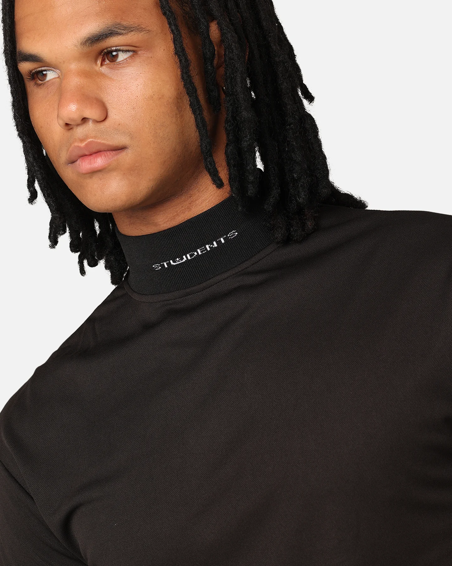 Students Golf Signature Mock Neck T-Shirt Black - Image 9