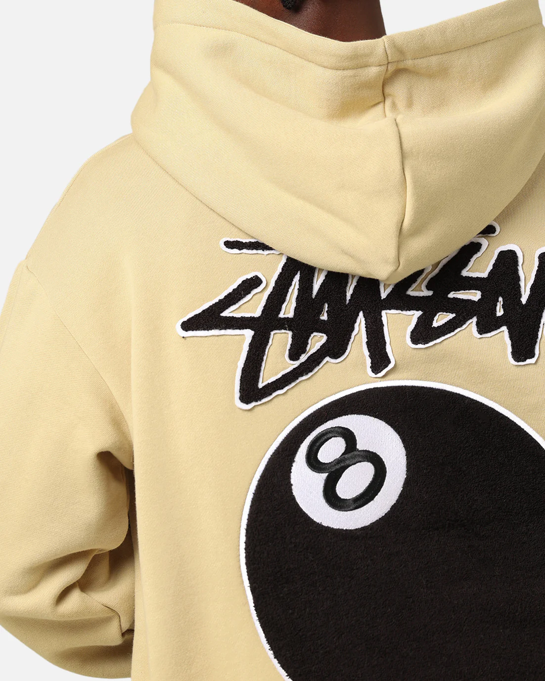 Stüssy 8 Ball Chenille Hoodie Khaki - Image 7