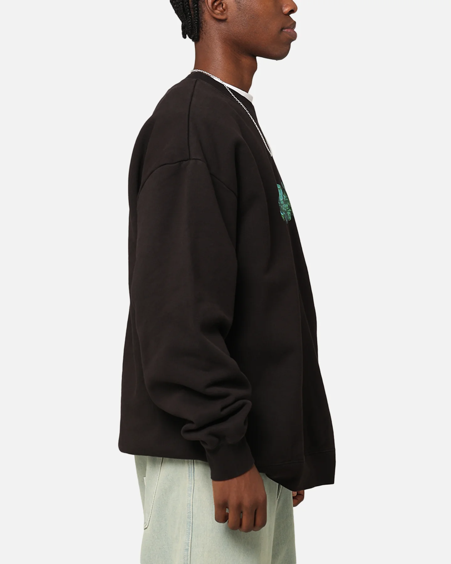 Stüssy Race Car Fleece Crewneck Pigment Black - Image 4