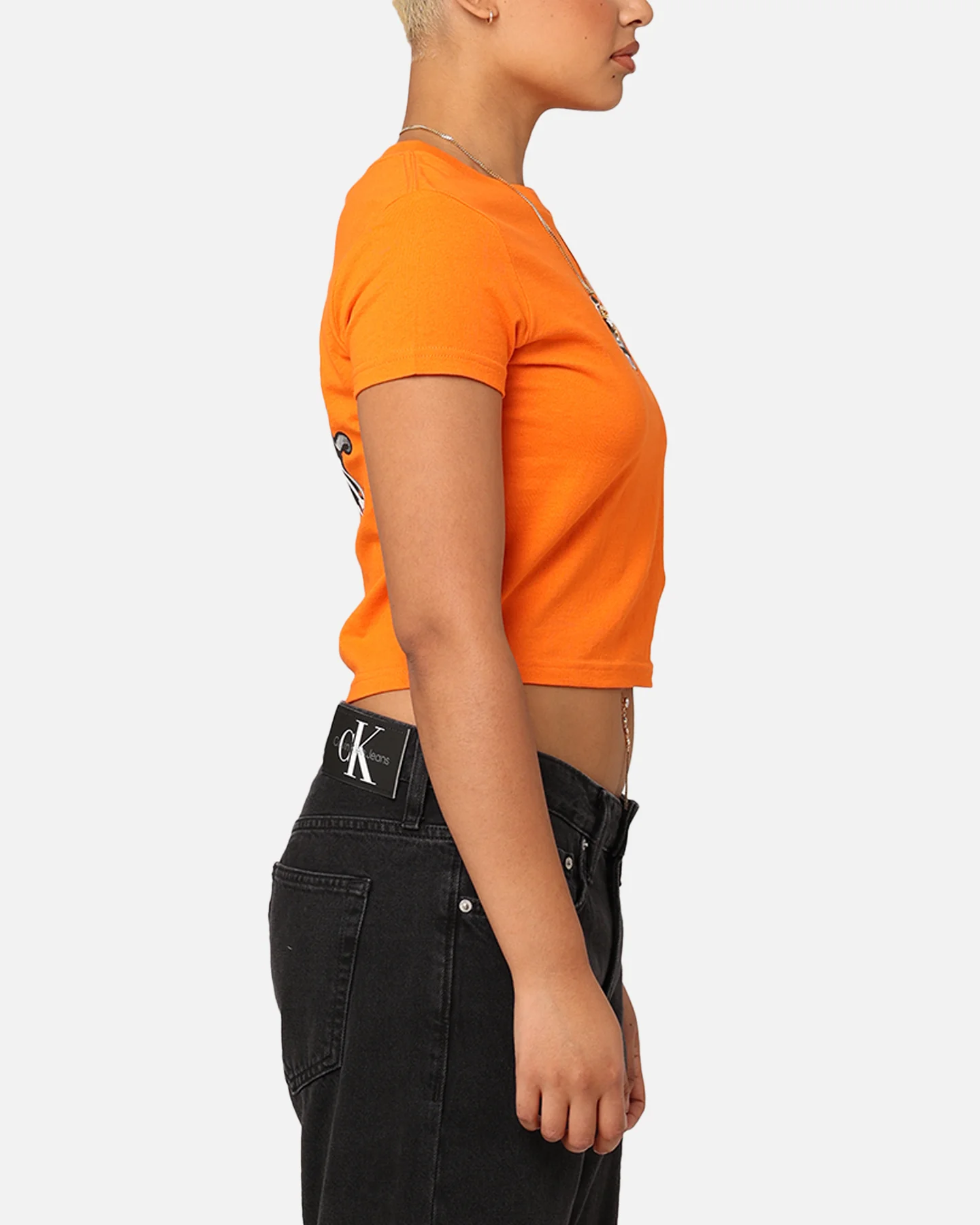 Stüssy Women's 8 Ball Corp Slim T-Shirt Coral - Image 5